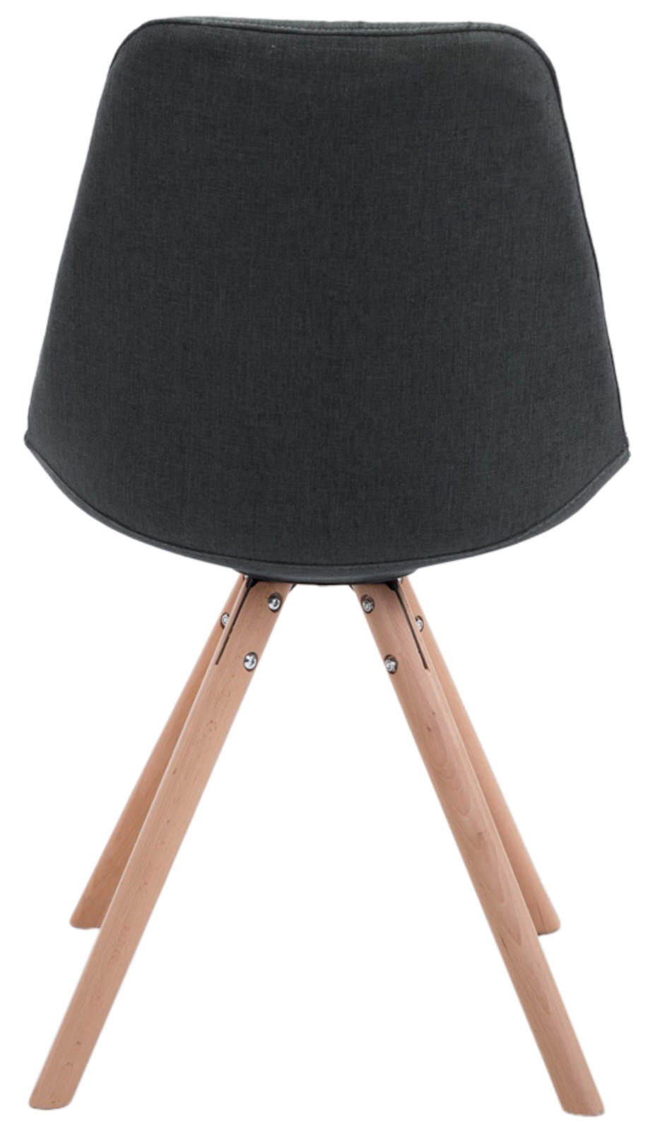 4er Set Stühle Toulouse Stoff Natura Rund, dunkelgrau