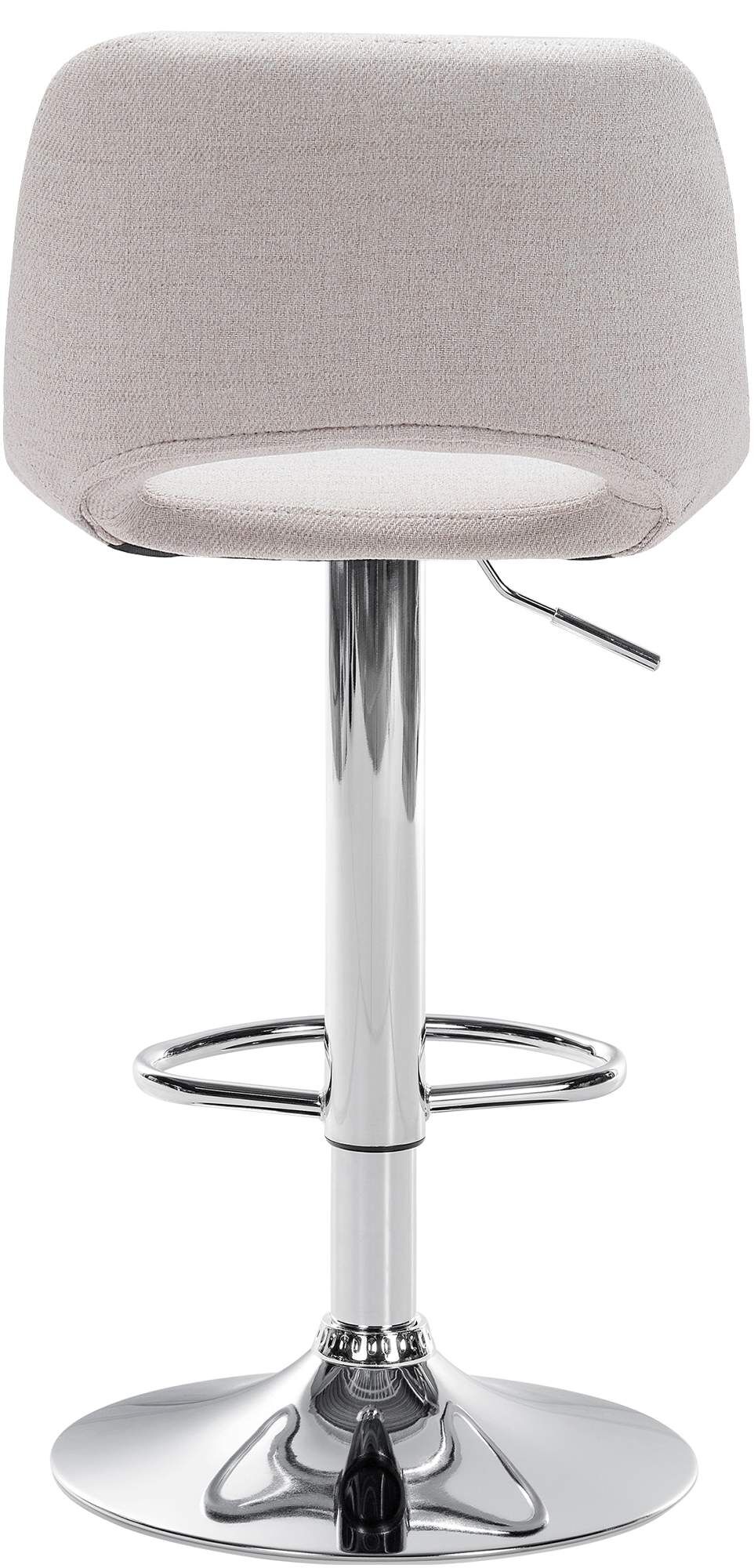 2er Set Barhocker Camden Stoff chrom, creme