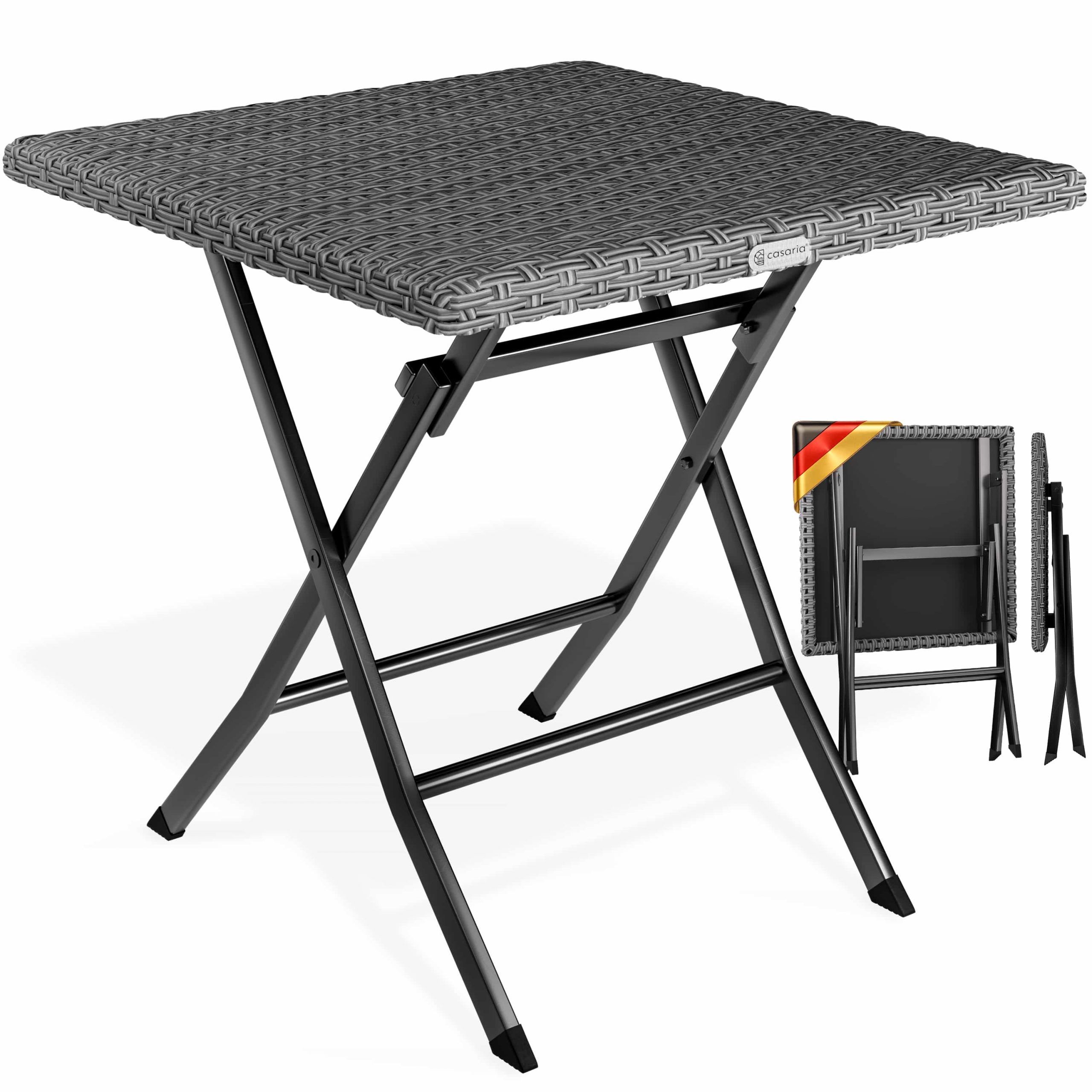 Polyrattan Klapptisch Rom Anthrazit 75x65x65cm