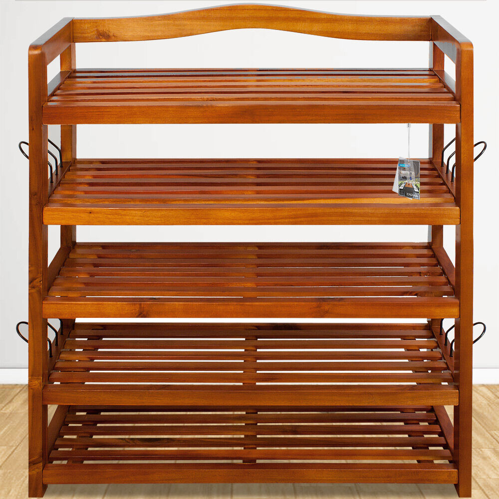 Schuhregal aus Akazienholz 75x26x82cm
