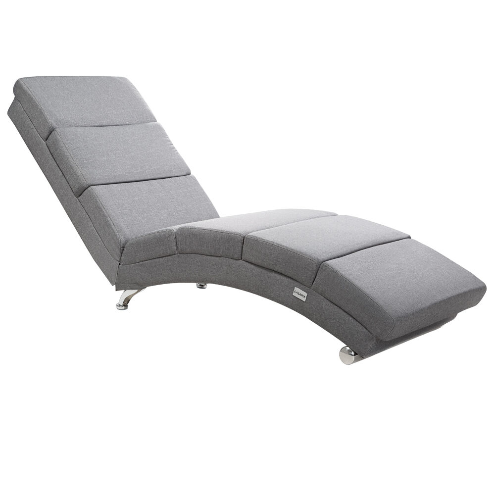 Relaxliege London Grau Webstoff