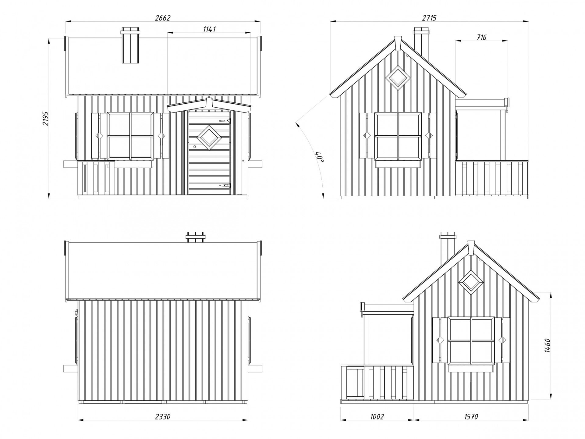 Palmako Kinderspielhaus Otto 3,6 m²