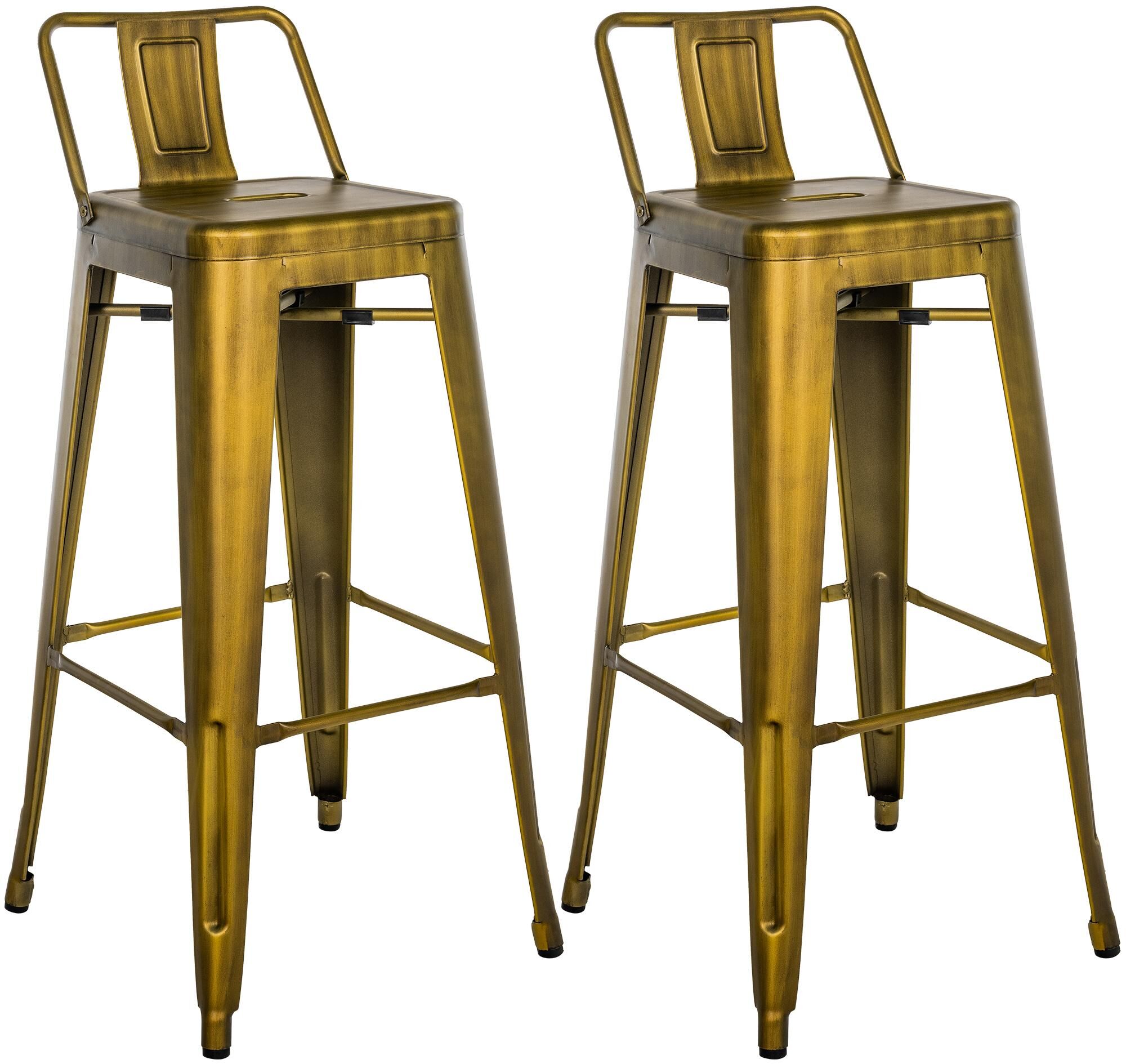 2er Set Barhocker Mason, gold