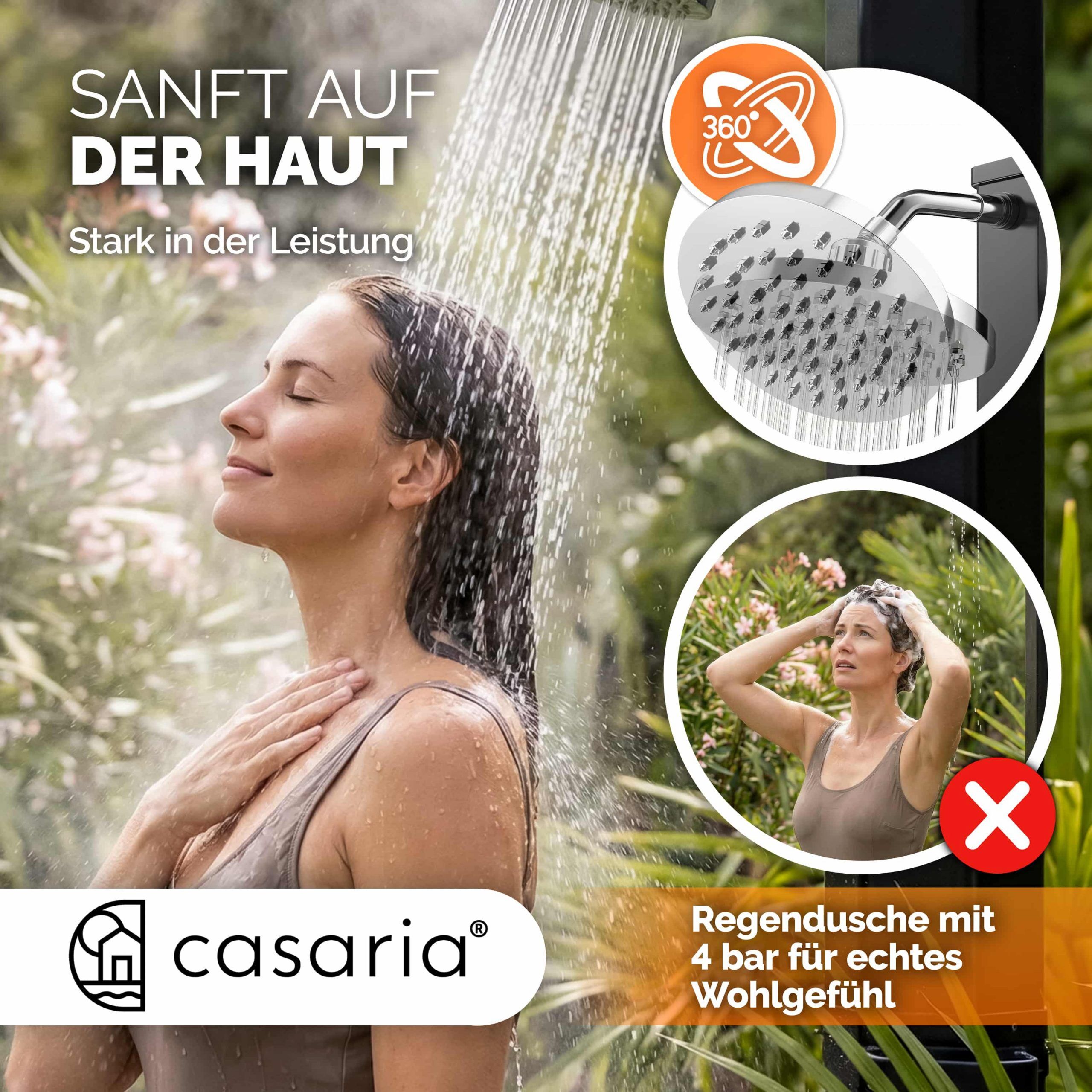 Solardusche Schwarz 60L