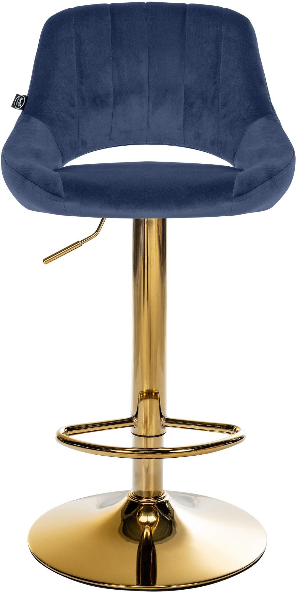 Barhocker Milet Samt gold, blau