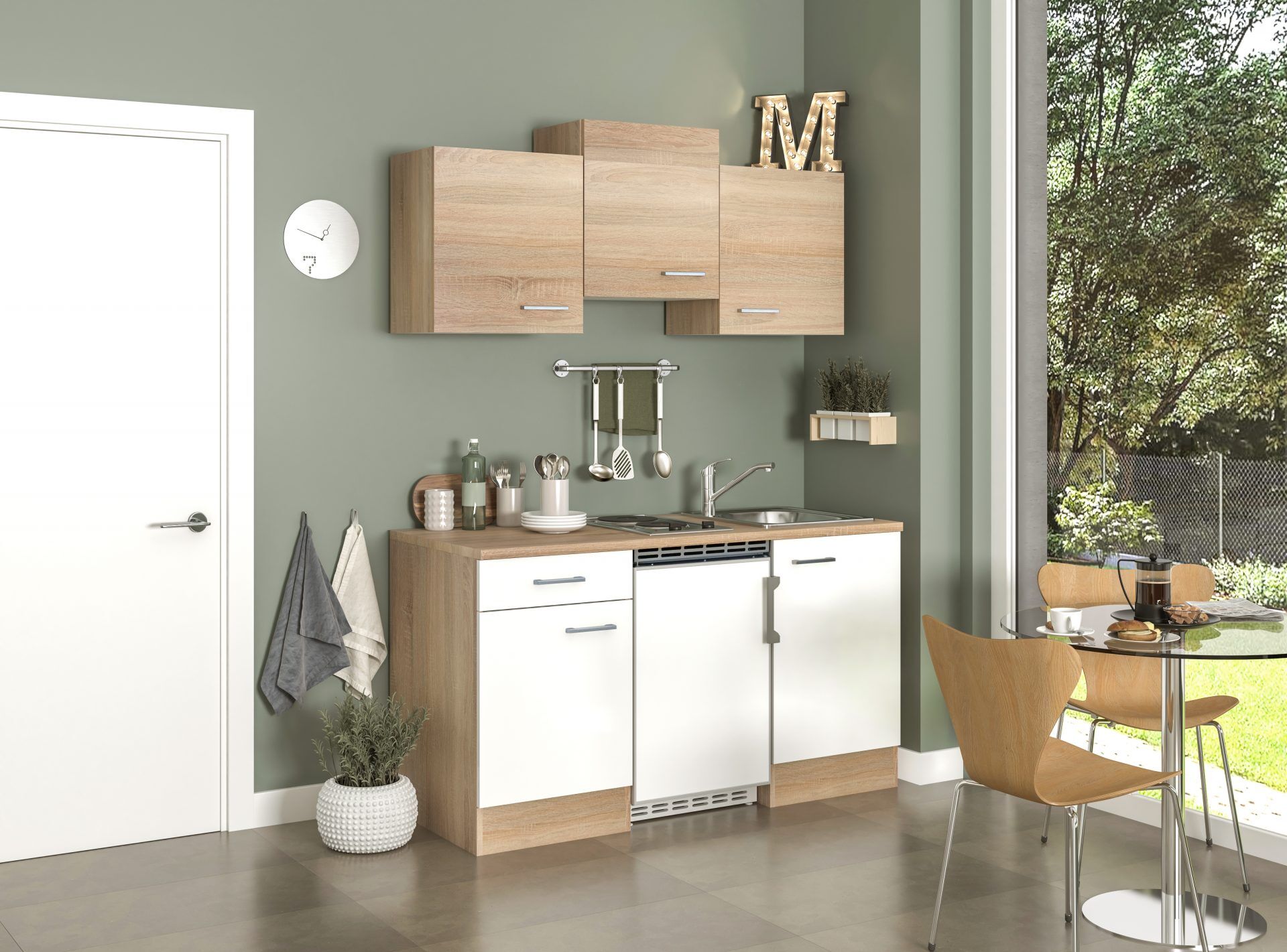 Singleküche SAMOA 150 cm mit E-Geräten