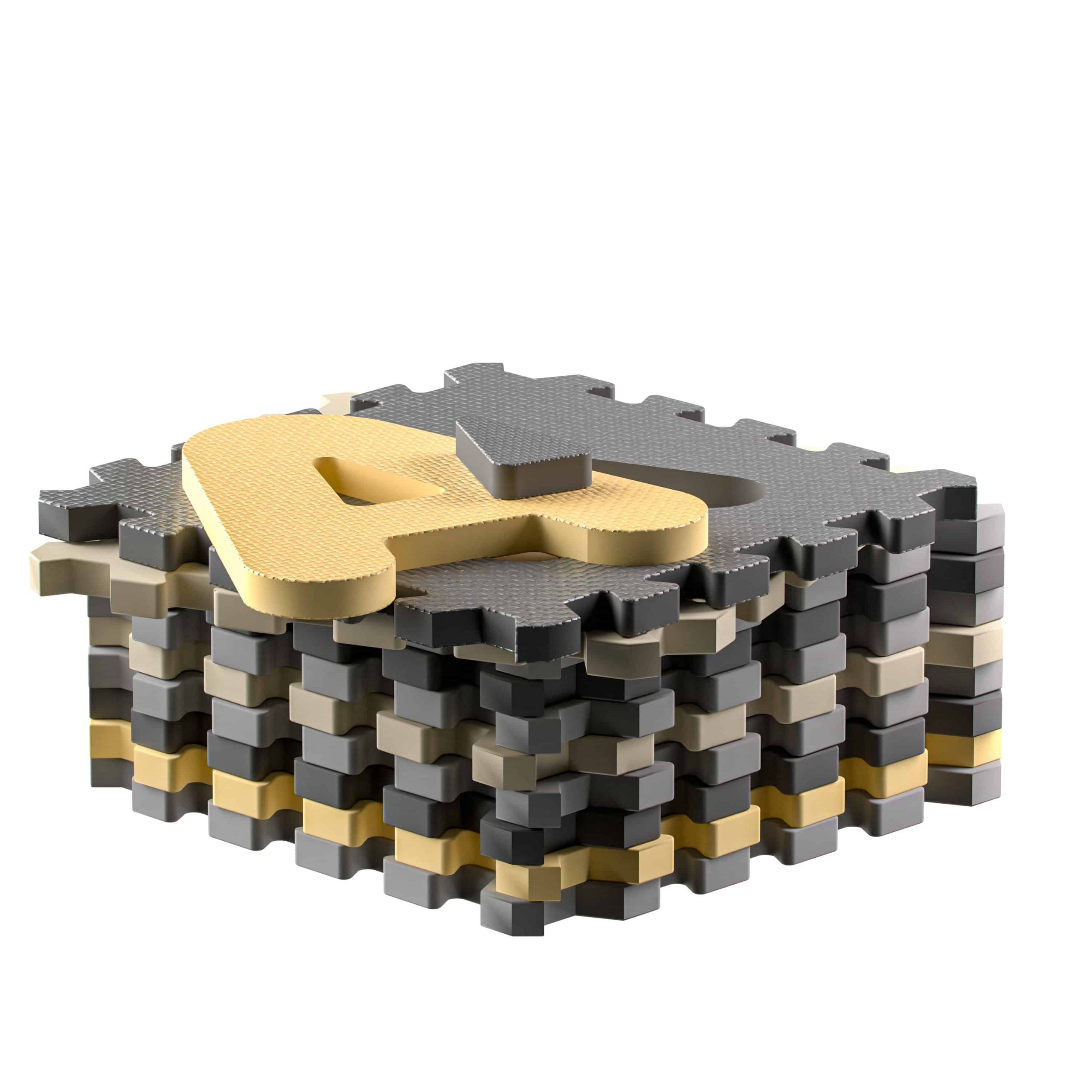 Puzzlematte 86-tlg Grau