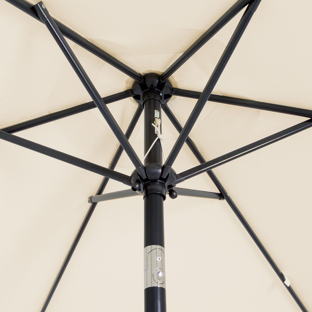 Sonnenschirm Fiji Beige Ø200cm UV-Schutz 80+ mit Kurbel