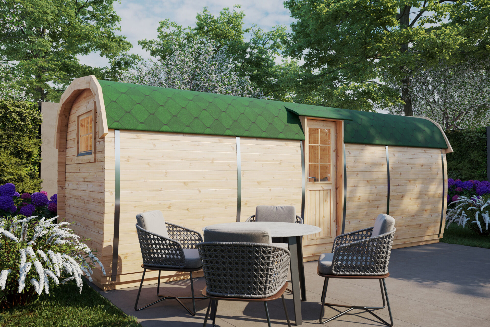 Campinghaus Tinyhaus Tromso 230x590, Rot, Bausatz