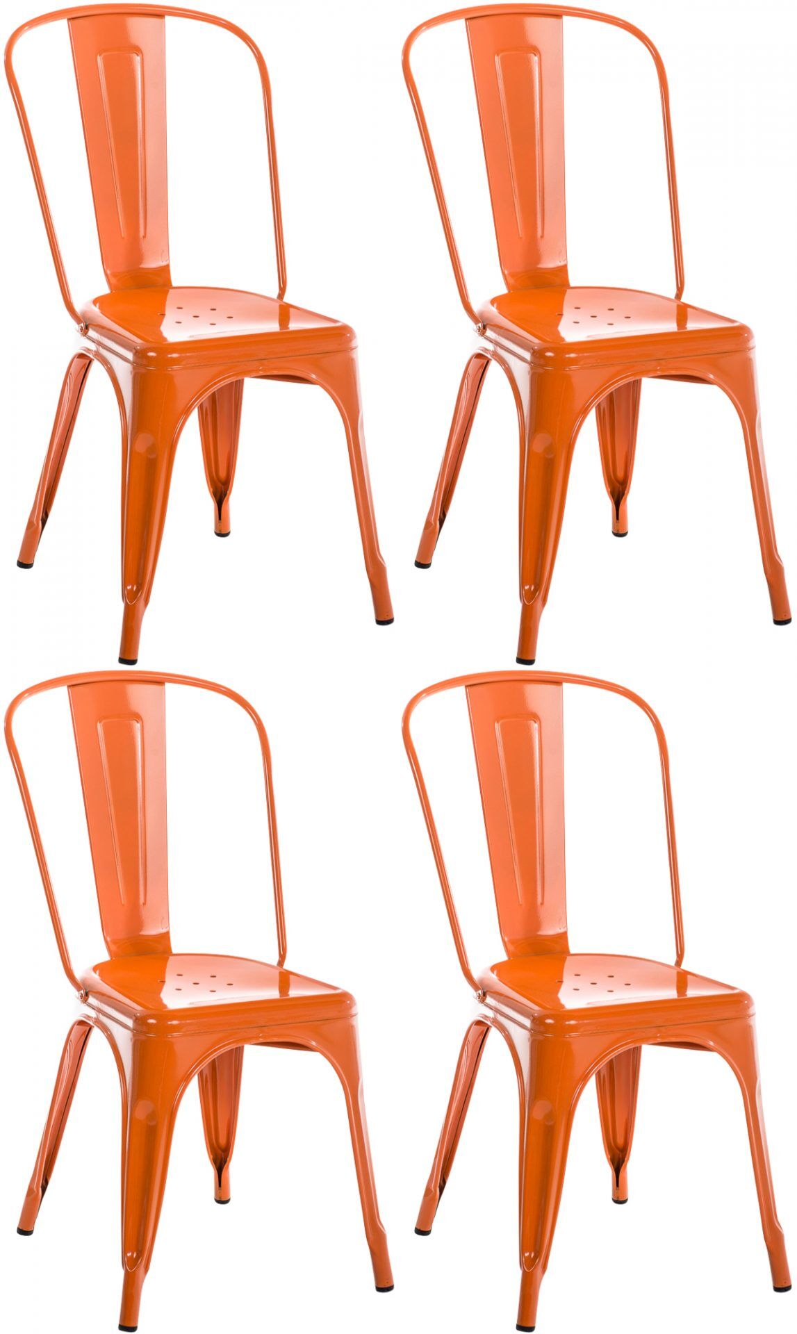 4er Set Stuhl Benedikt, orange