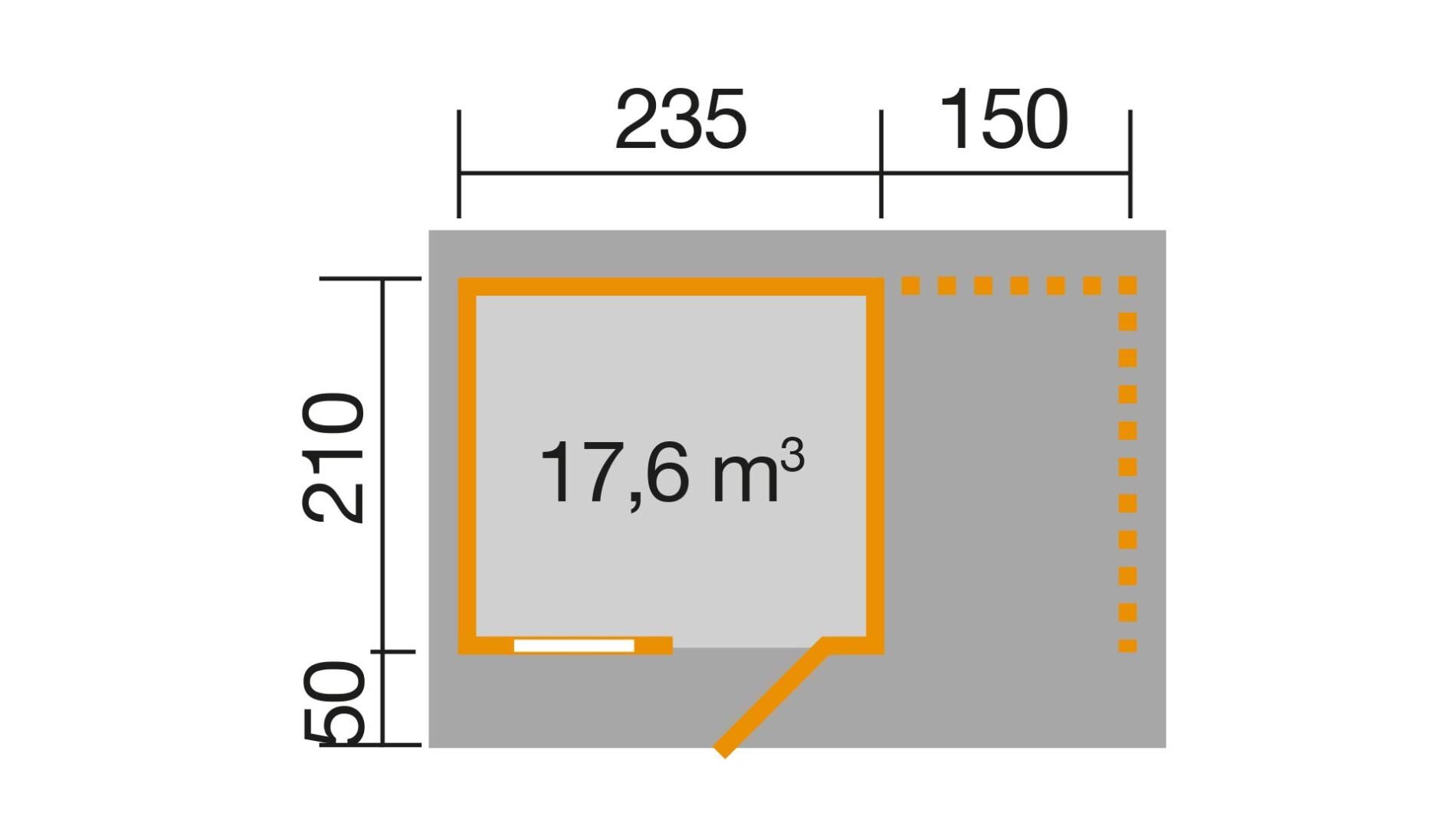 weka Gartenhaus 170 A 4,3x2,8m