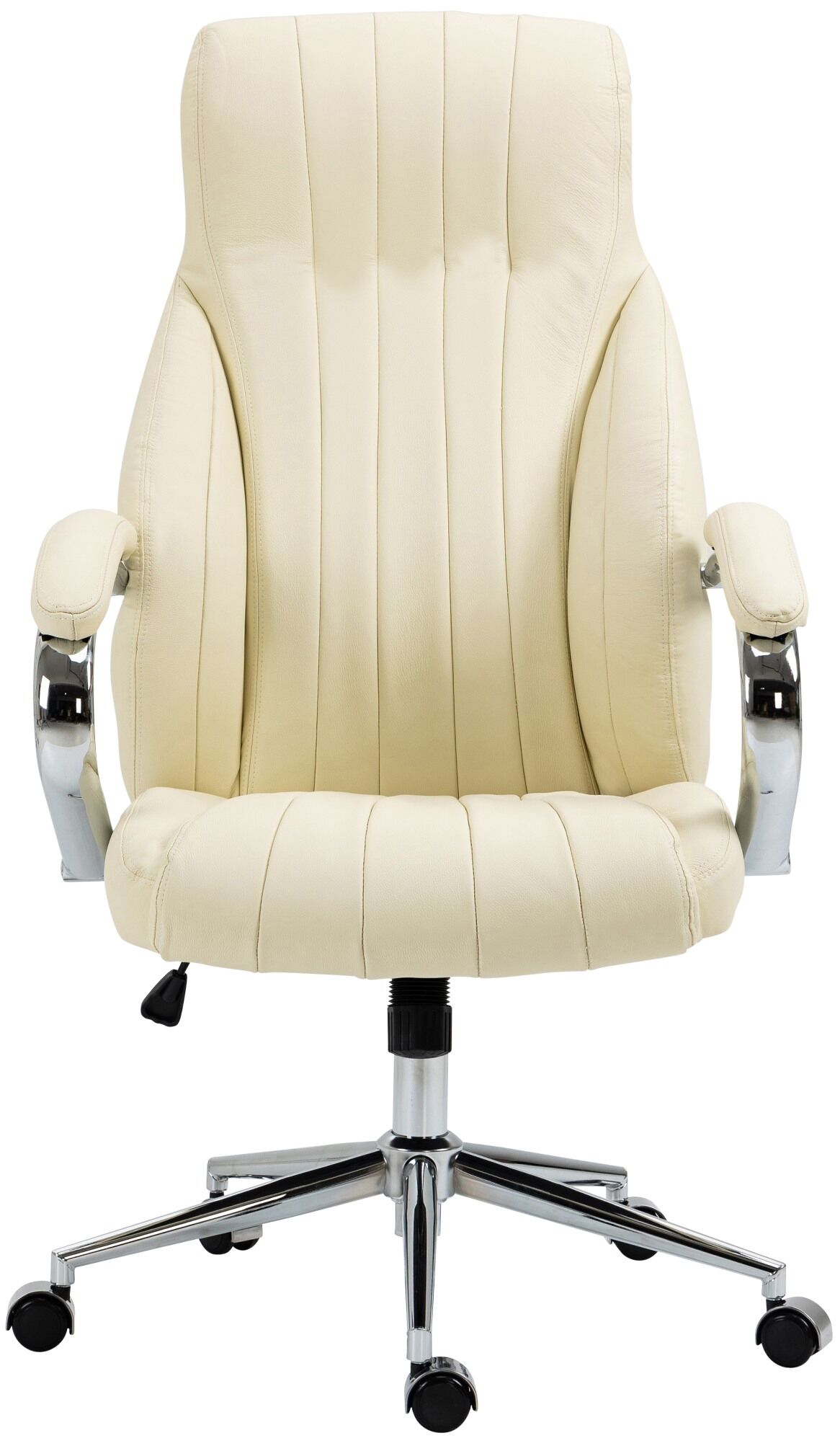 Bürostuhl Wigan Echtleder, creme