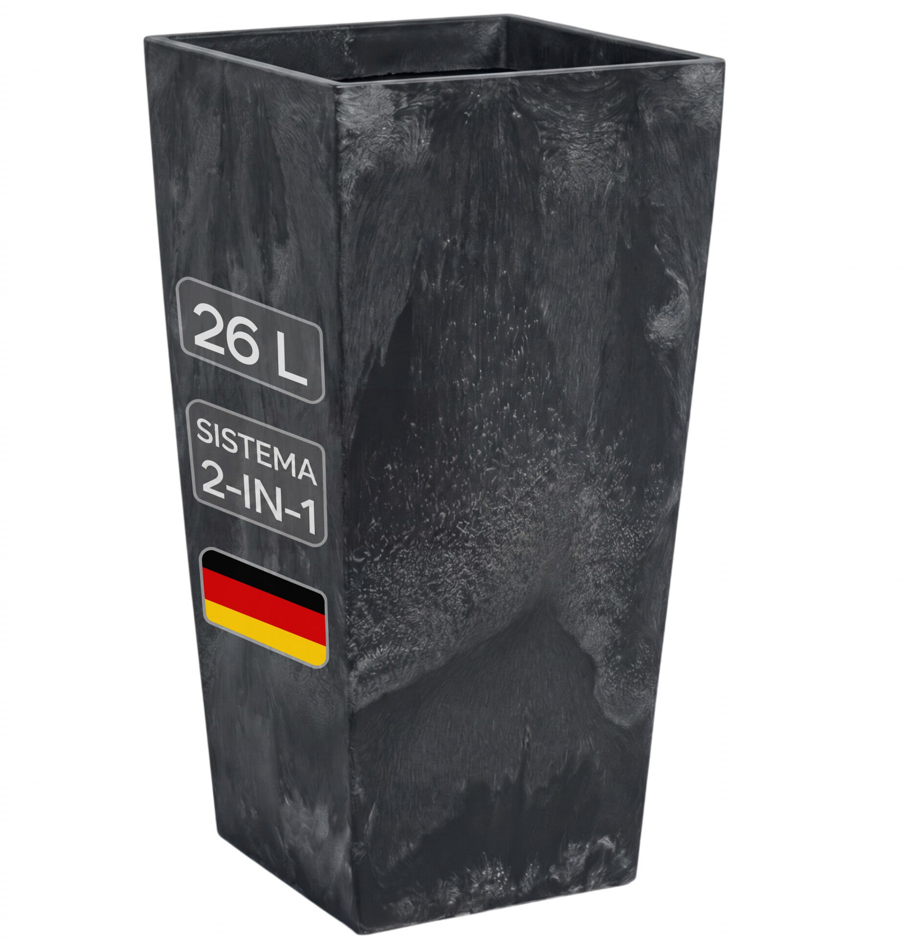 Blumentopf Betonoptik Anthrazit 26L