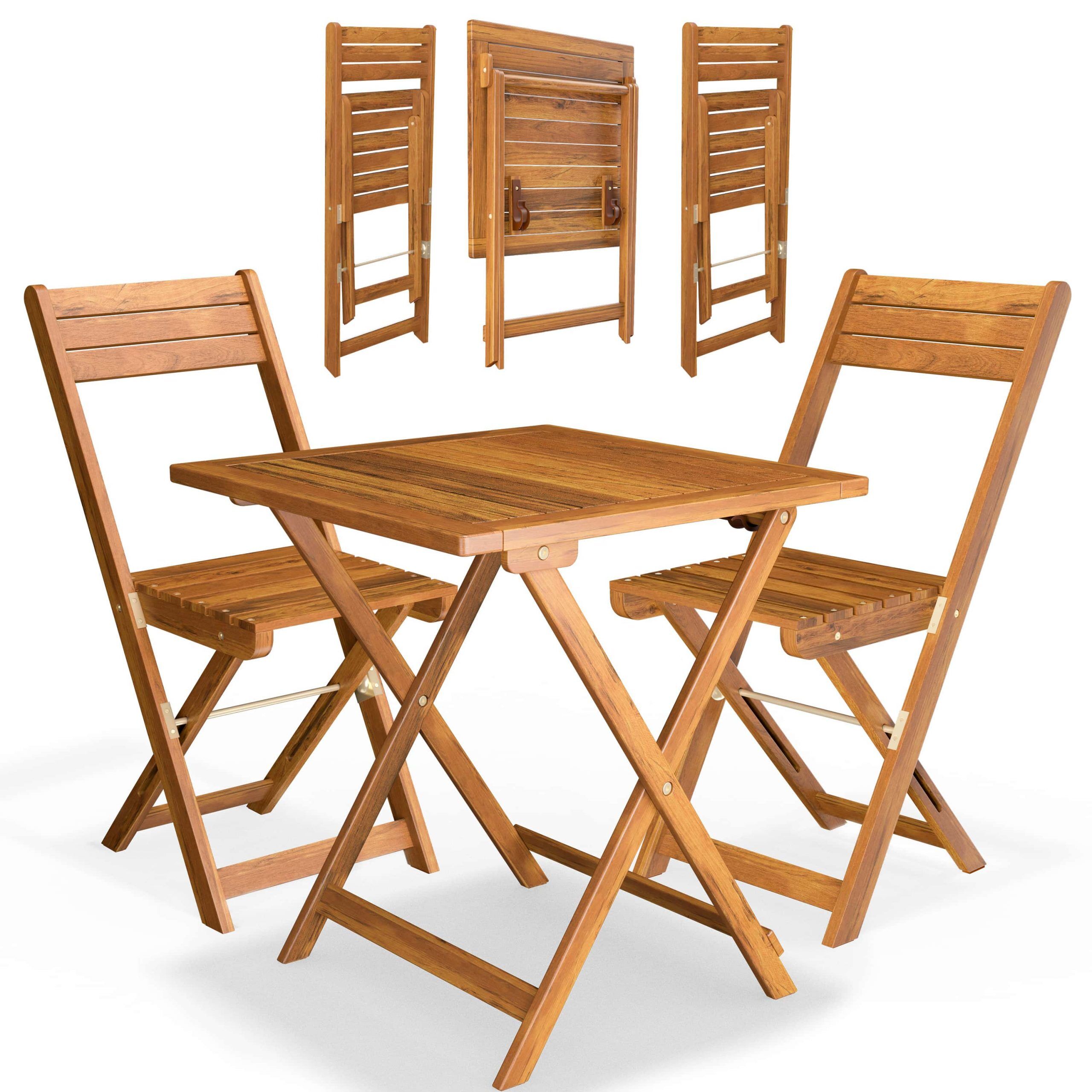 Garten-Sitzgruppe 3-tlg Akazienholz klappbar