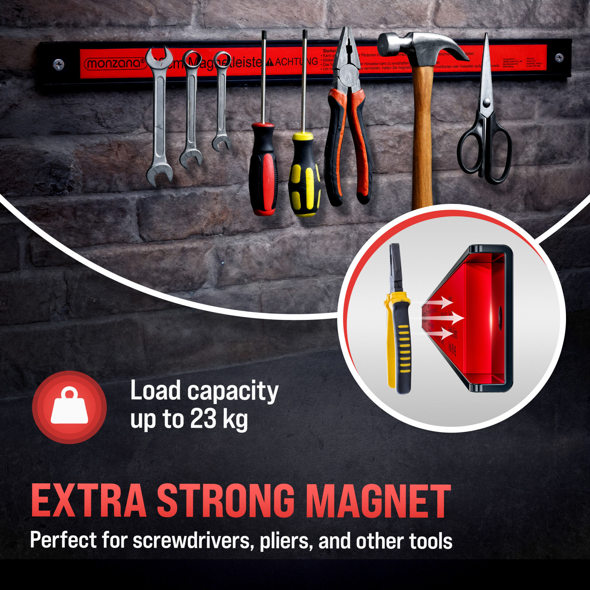 Magnetleiste 6er-Set 45cm inkl Montagematerial