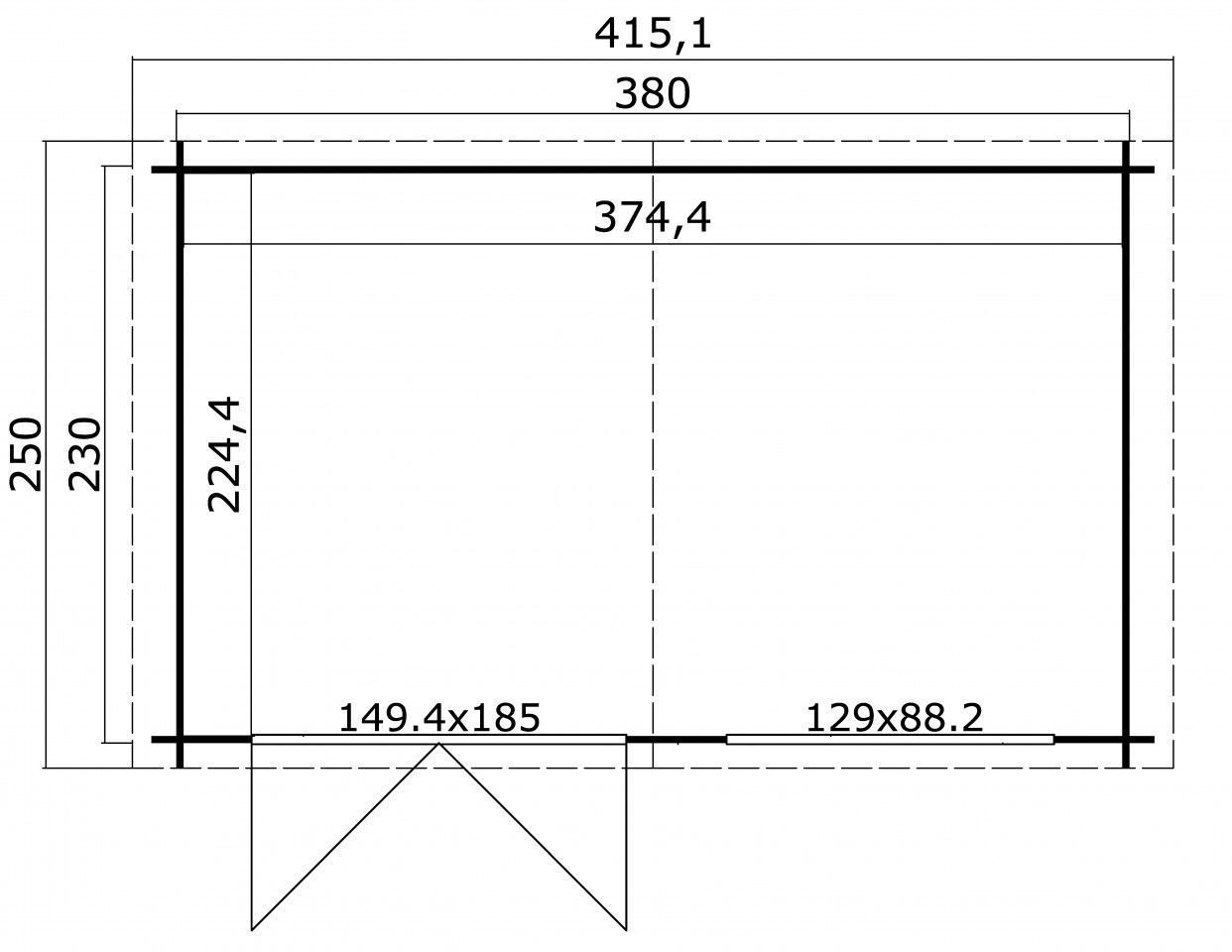 Lasita Maja Gartenhaus Axel 230