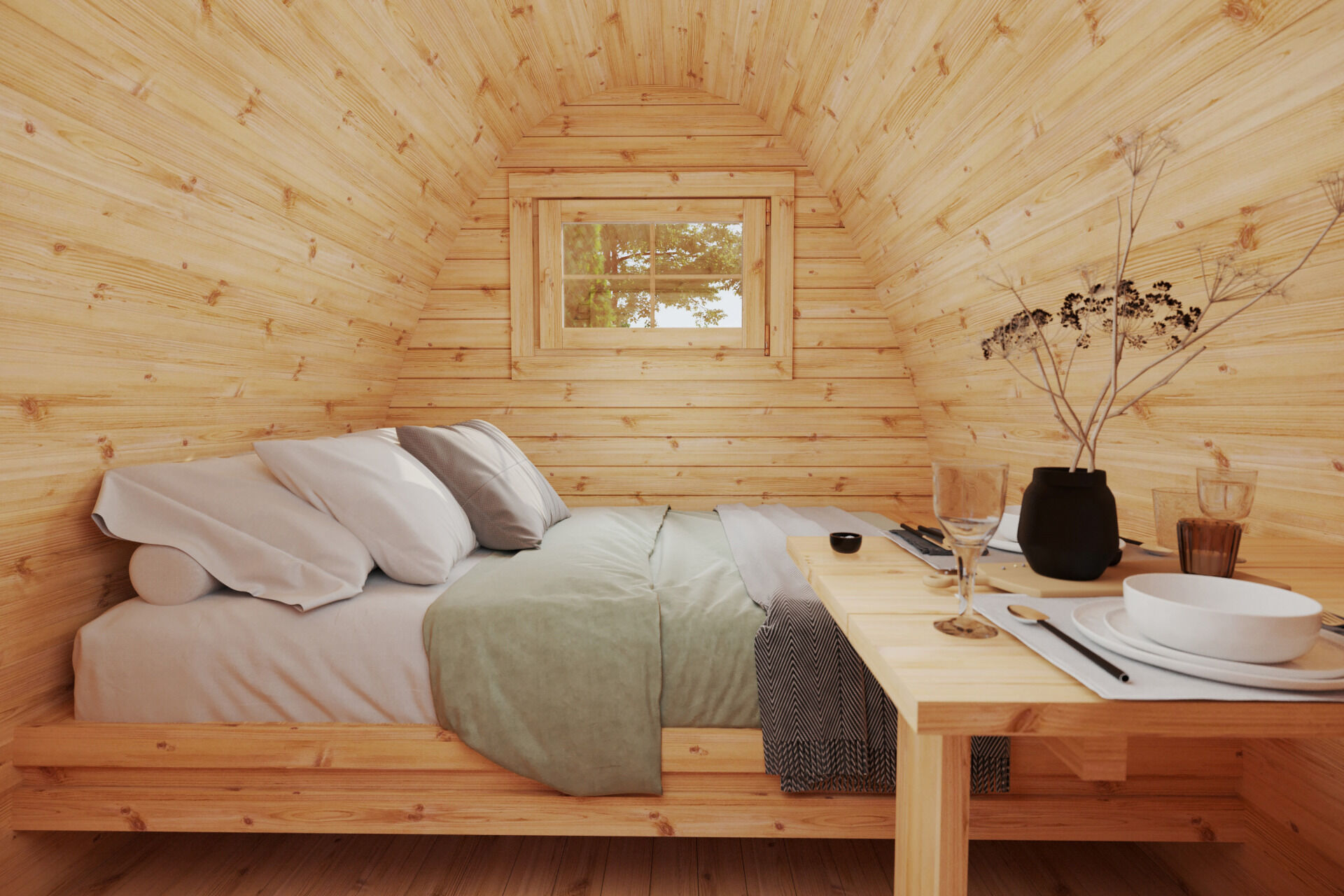 Camping Pod Turku 240x590, montiert