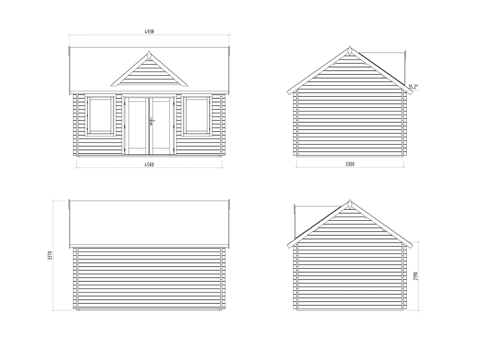 Palmako Gartenhaus Claudia 14,2 m²