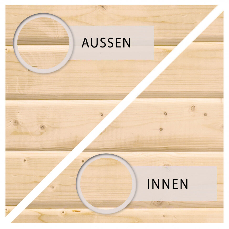 Karibu Pultdach Gartenhaus Glücksburg 4 natur