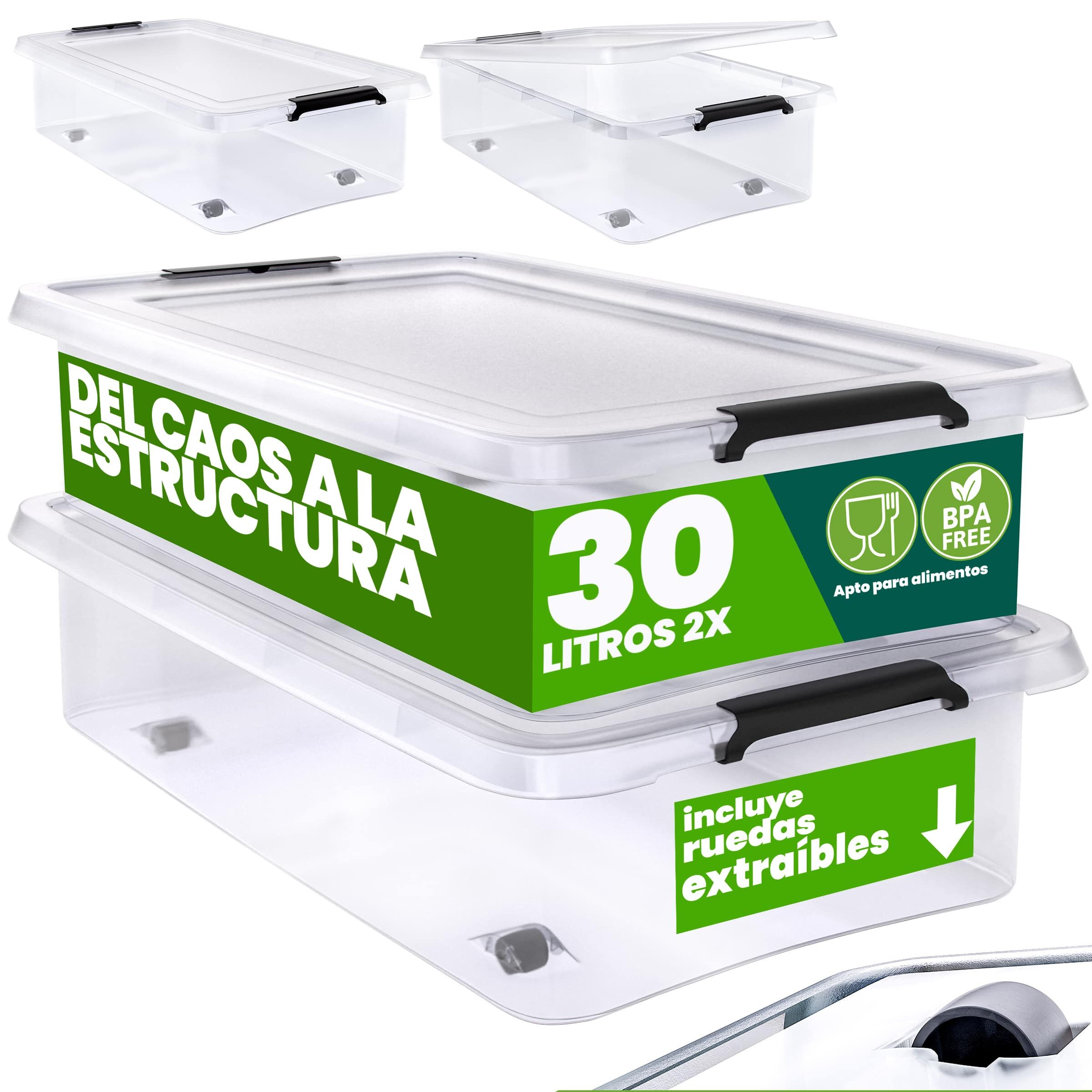 Aufbewahrungsbox 2er-Set Transparent 60x40x17cm 30L stapelbar