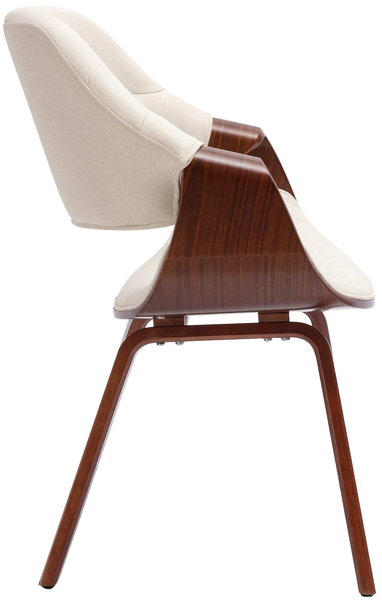 Esszimmerstuhl Maira Stoff, walnuss/creme