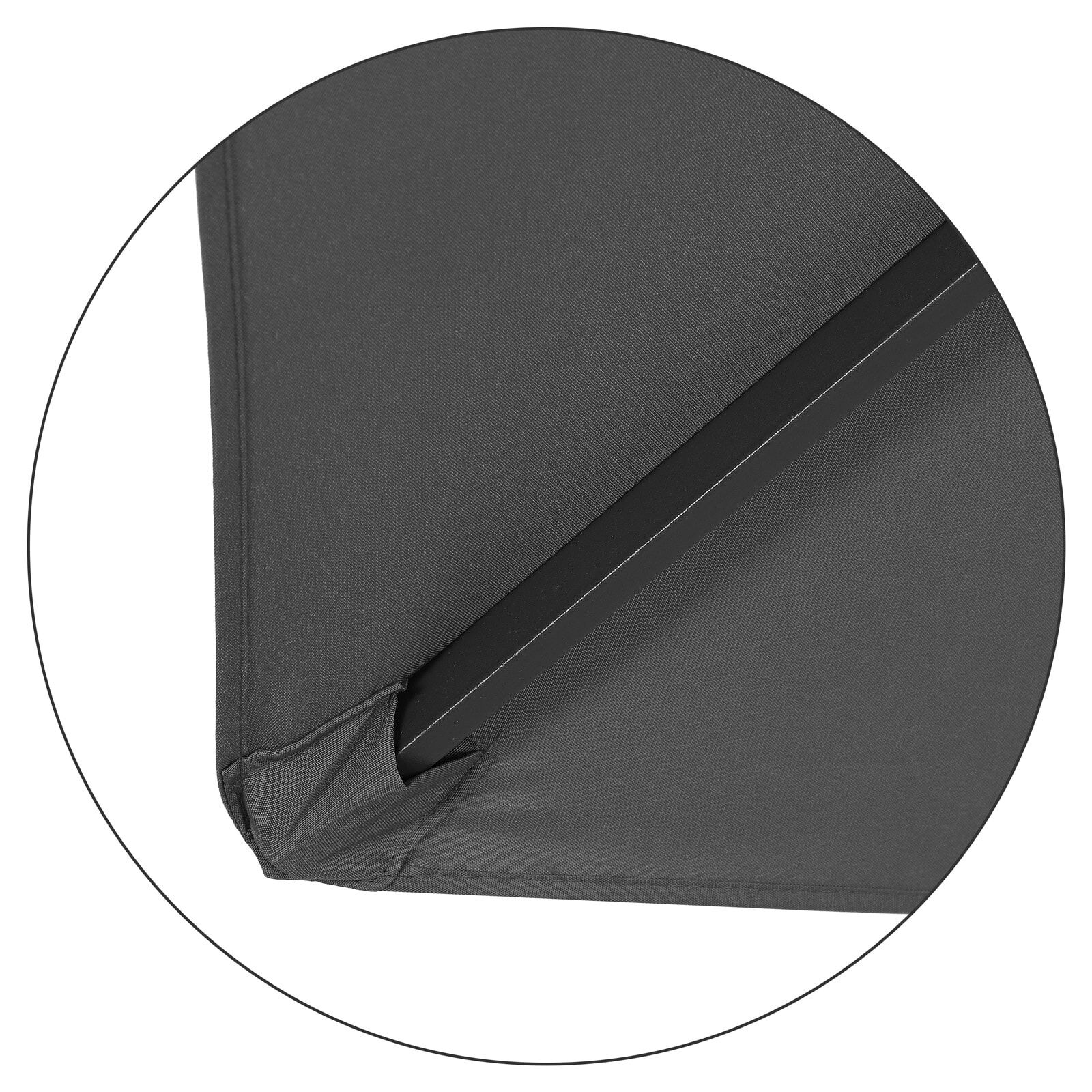 Sonnenschirm Anthrazit Alu Ø300cm UV-Schutz 80+