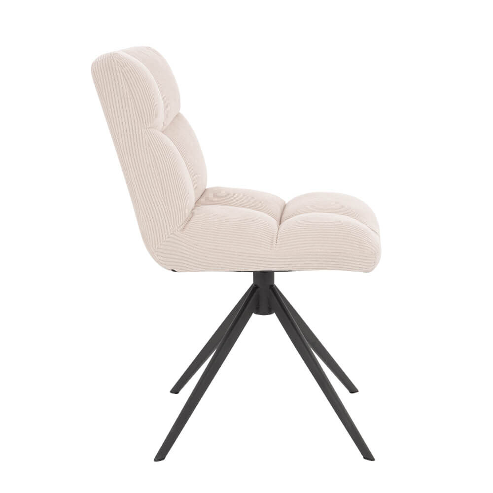 Esszimmerstuhl drehbar CordNODA – 4er Set Creme