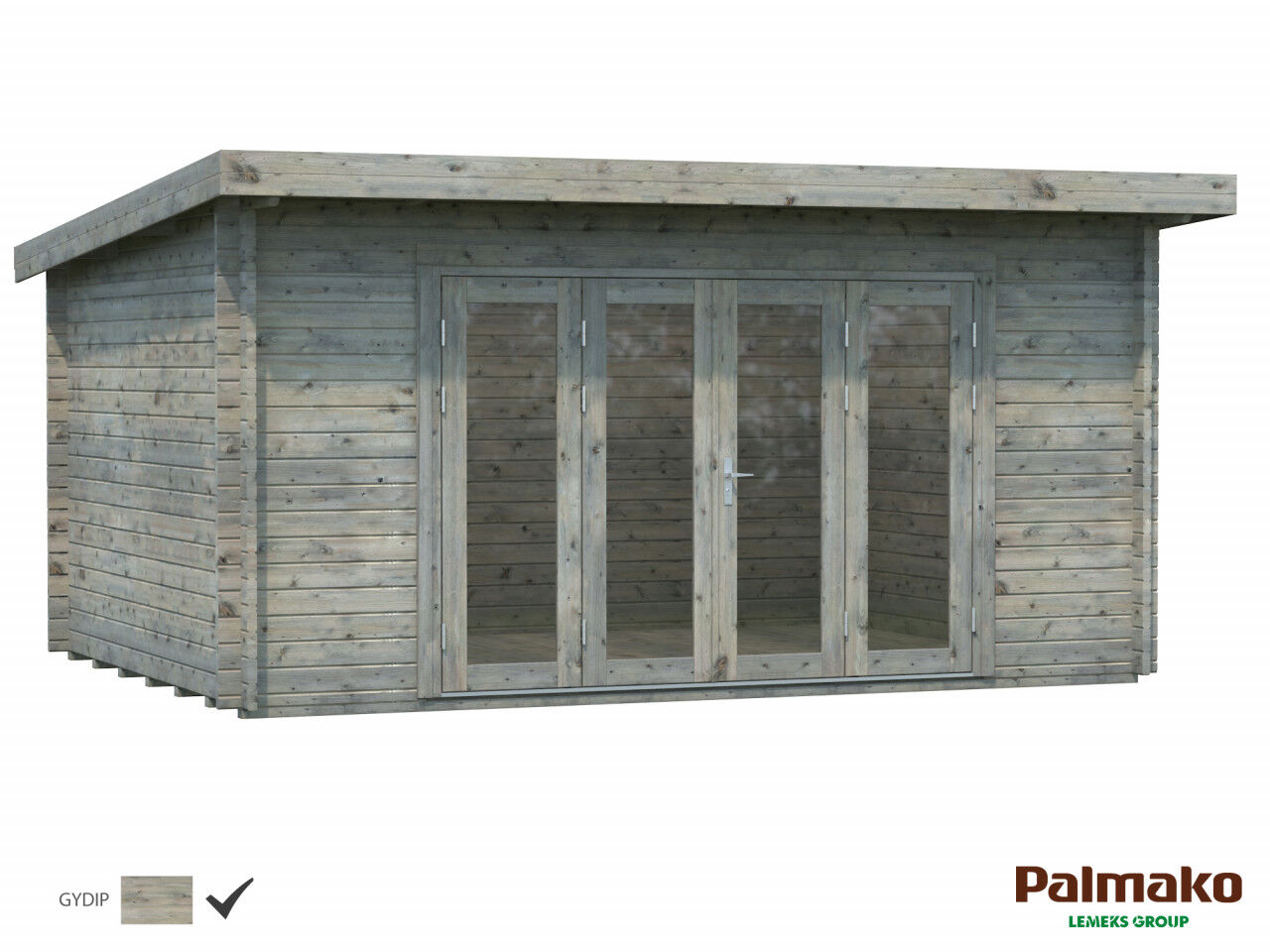 Flachdach Palmako Gartenhaus Lea 14,2 m²