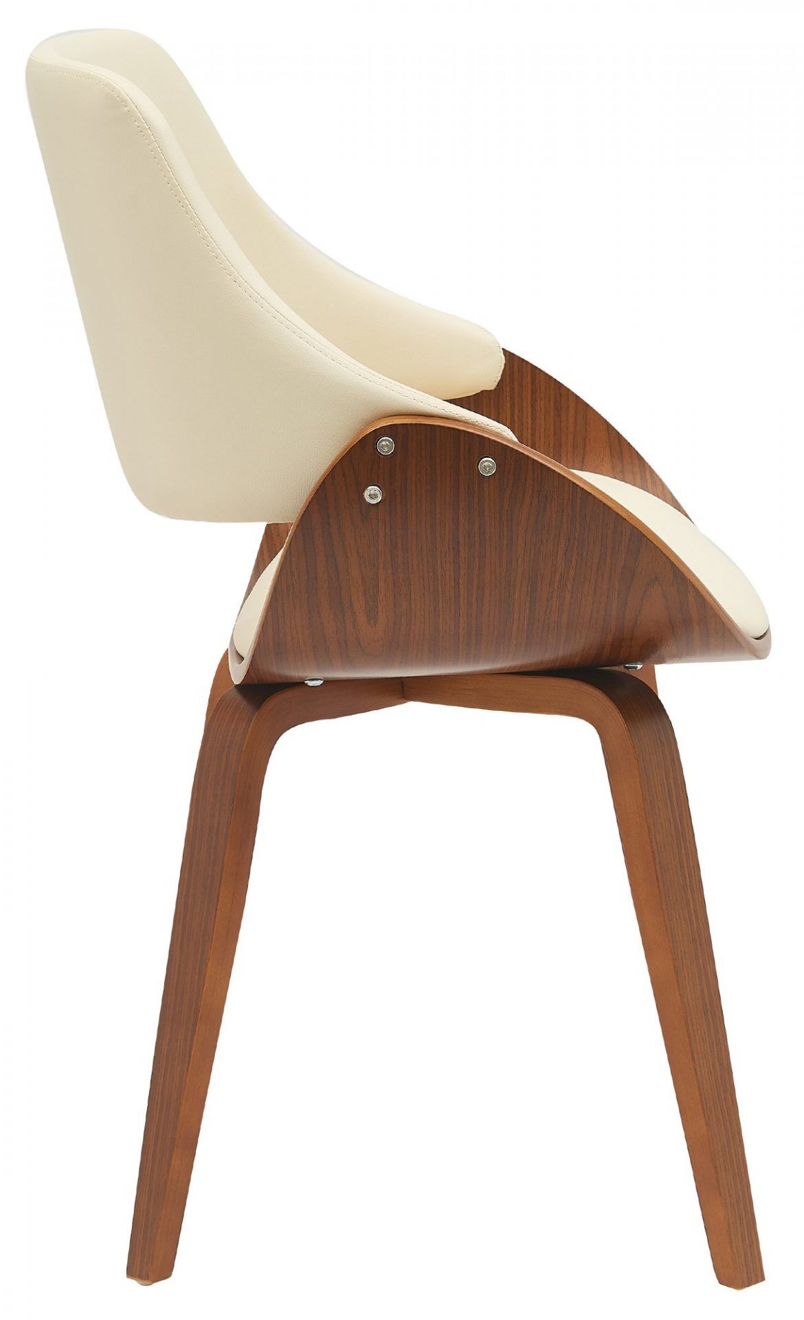 Esszimmerstuhl Vangale Kunstleder, walnuss/creme