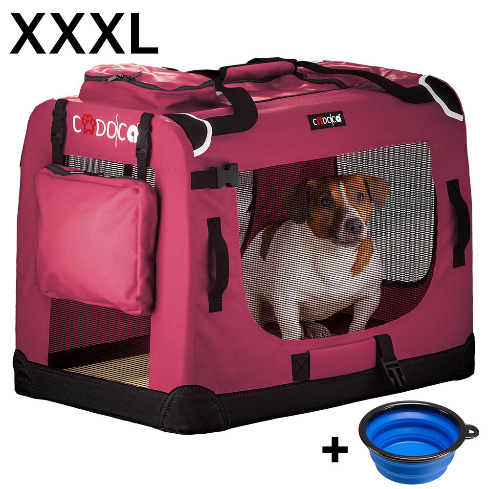 Hundebox faltbar XXXL 101x70x70cm Dunkelrot