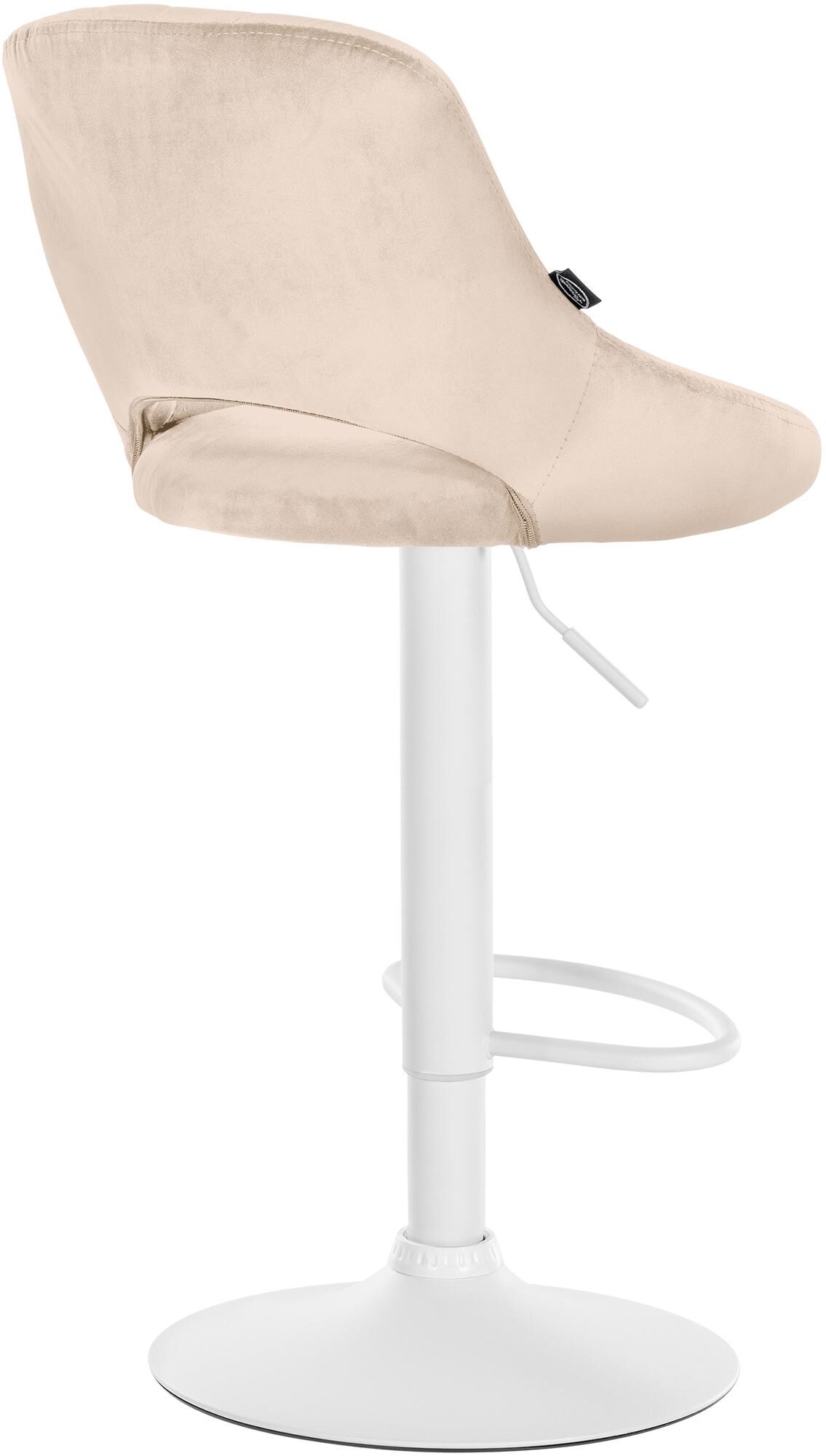 2er Set Barhocker Milet Samt W, creme