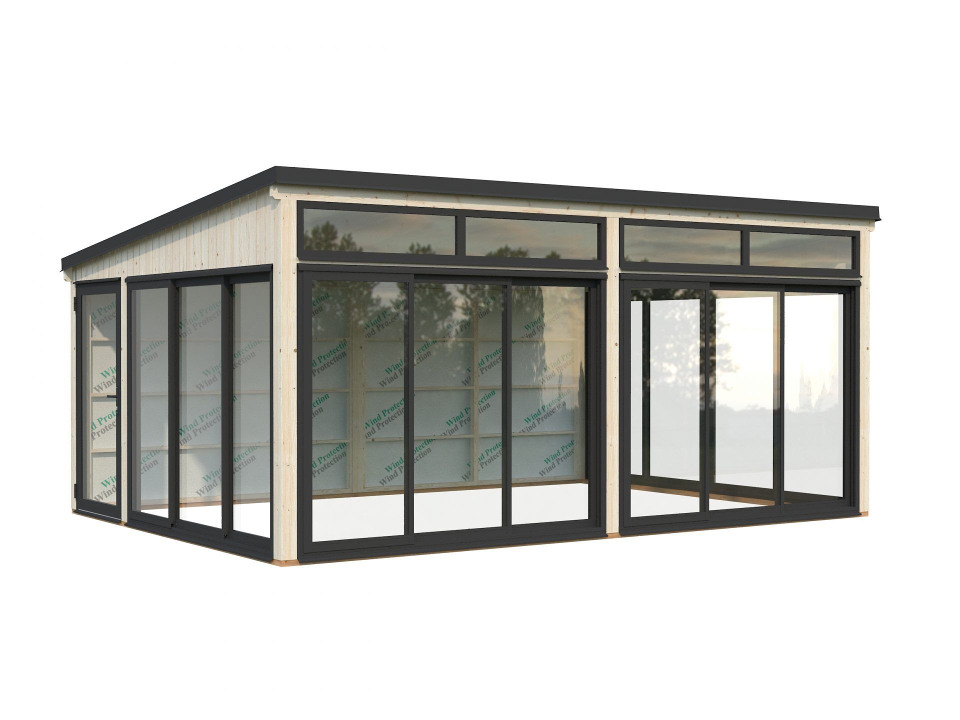 Palmako Modernes Gartenhaus Gartenzimmer Saga 23,3 m² Slide