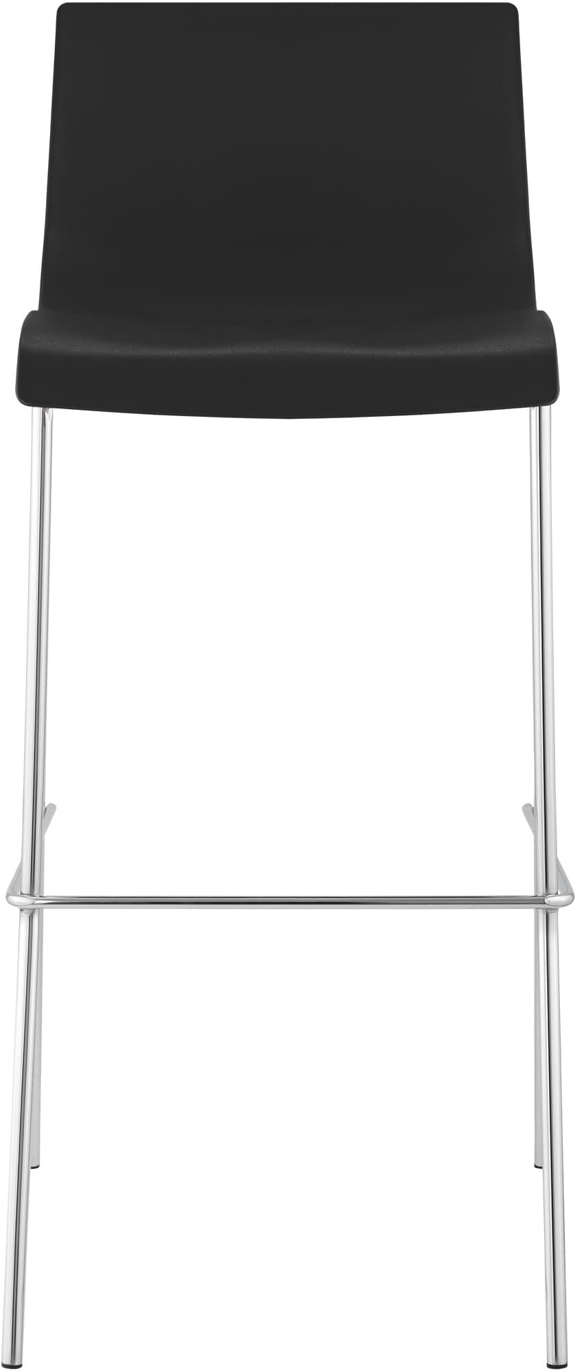 Barhocker Hoover Chrom 4-Fuß Gestell, schwarz