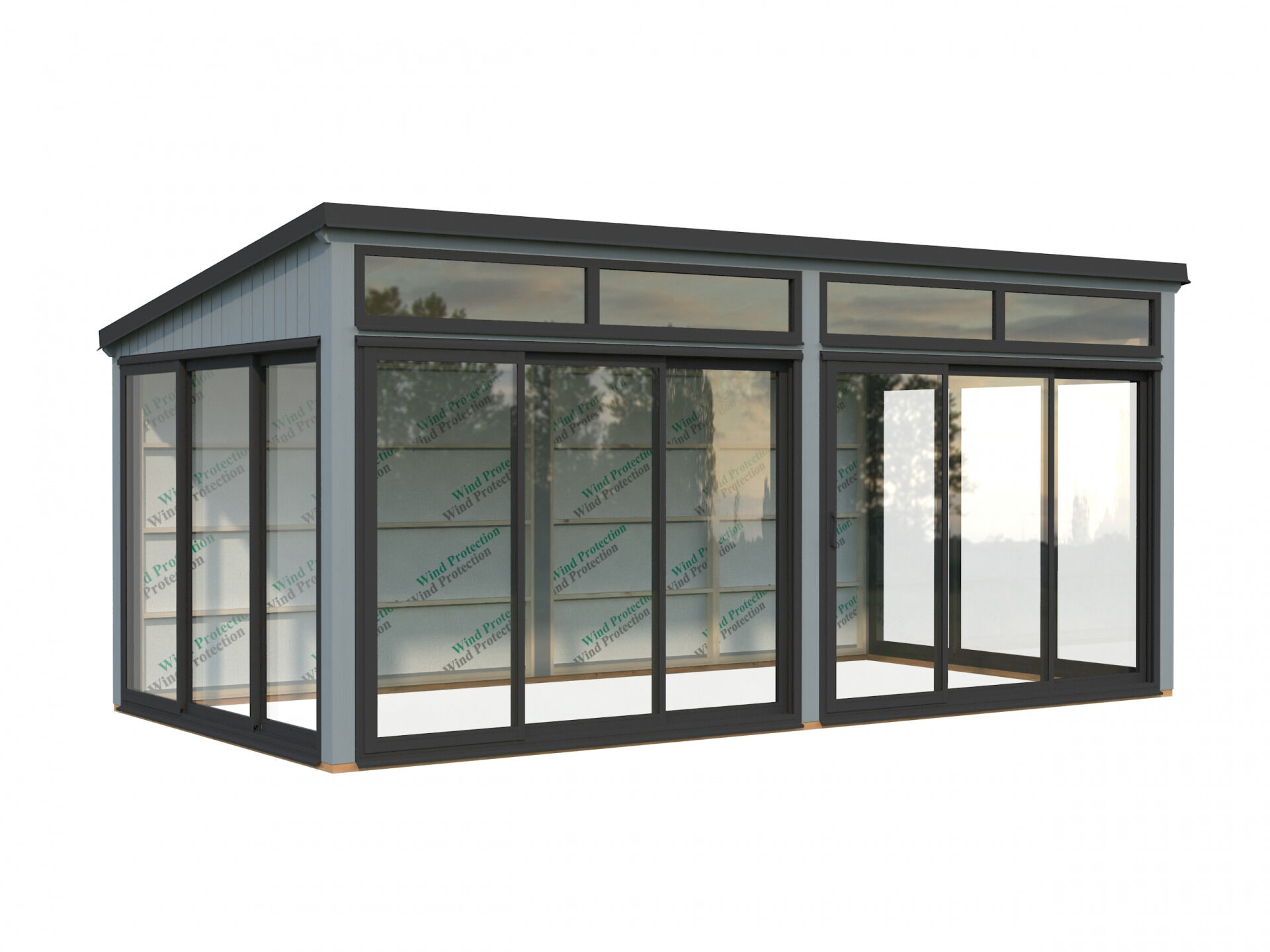 Palmako Modernes Gartenhaus Gartenzimmer Saga 16,2 m² Slide Plus
