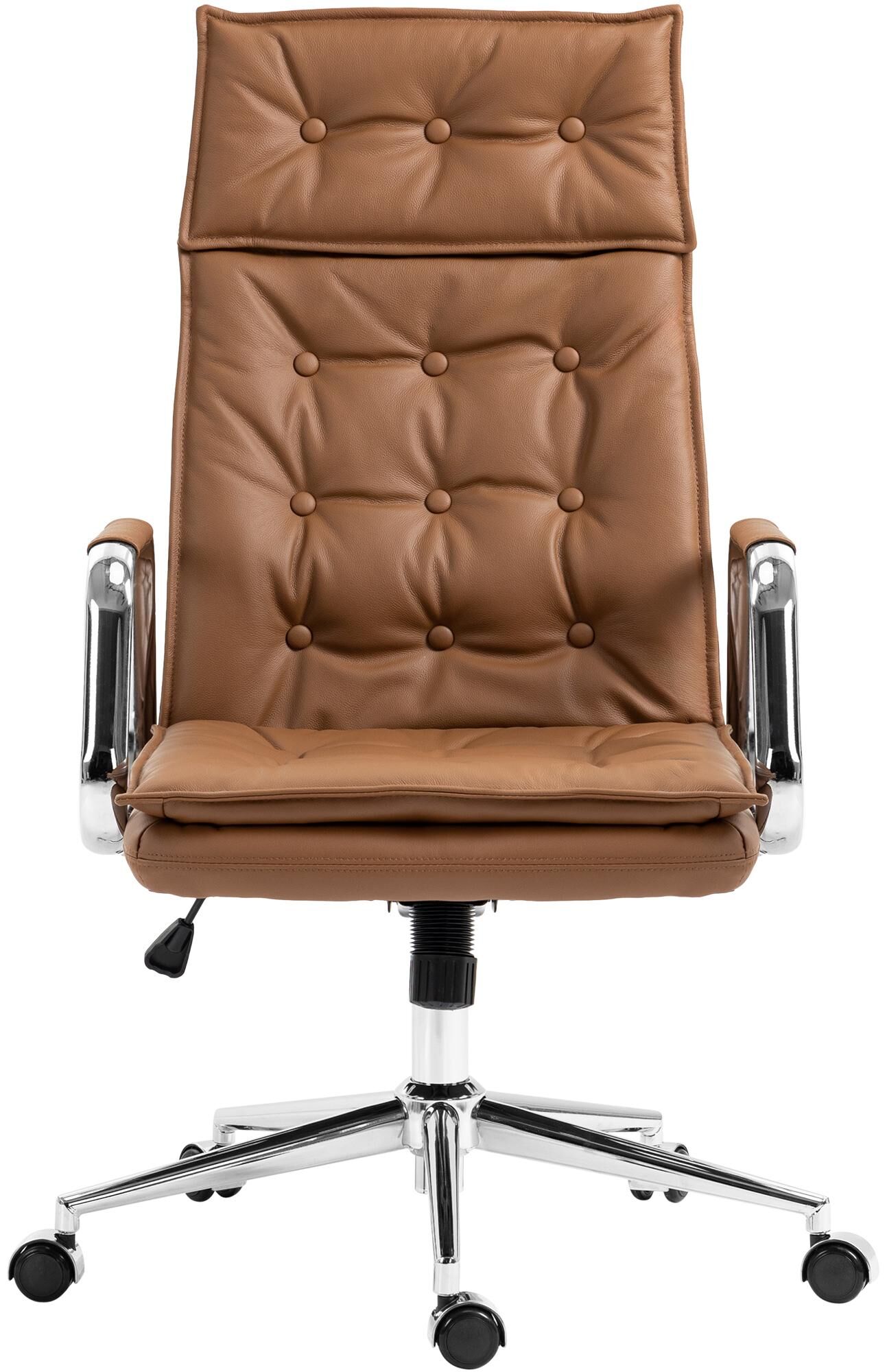 Bürostuhl Sotira Echtleder, hellbraun