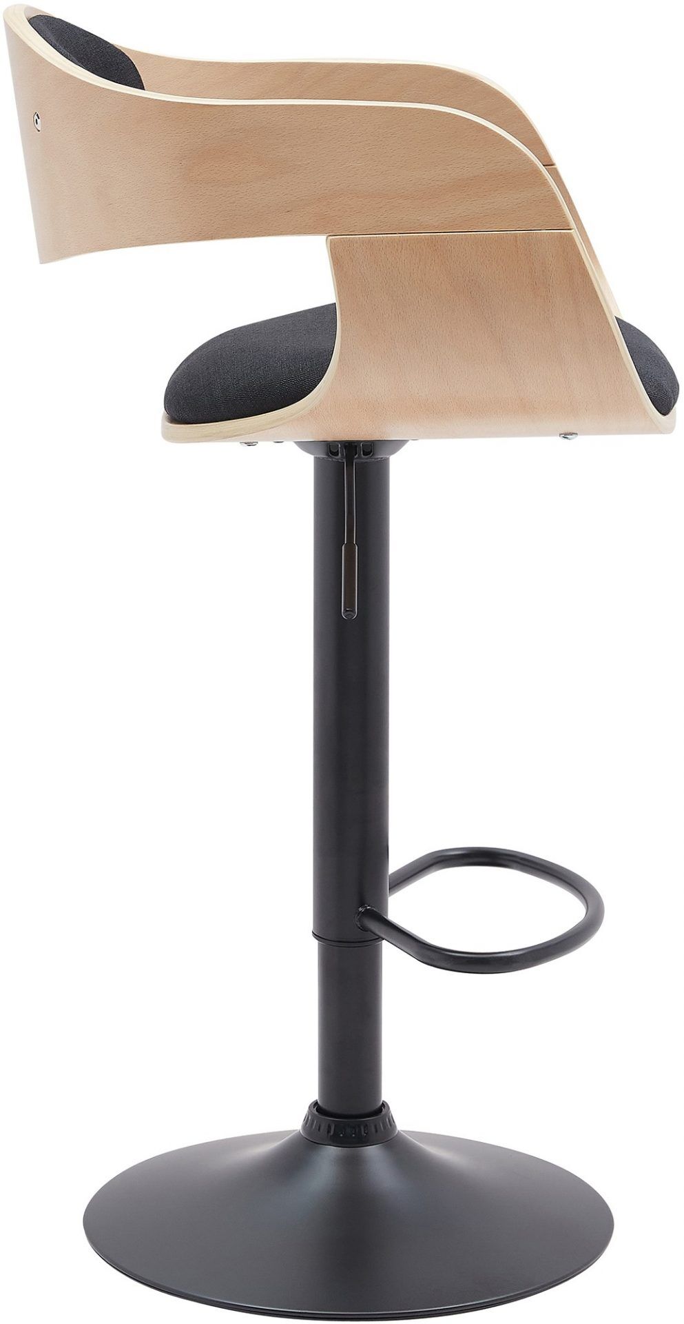 Barhocker Kingston B Stoff, natura/schwarz