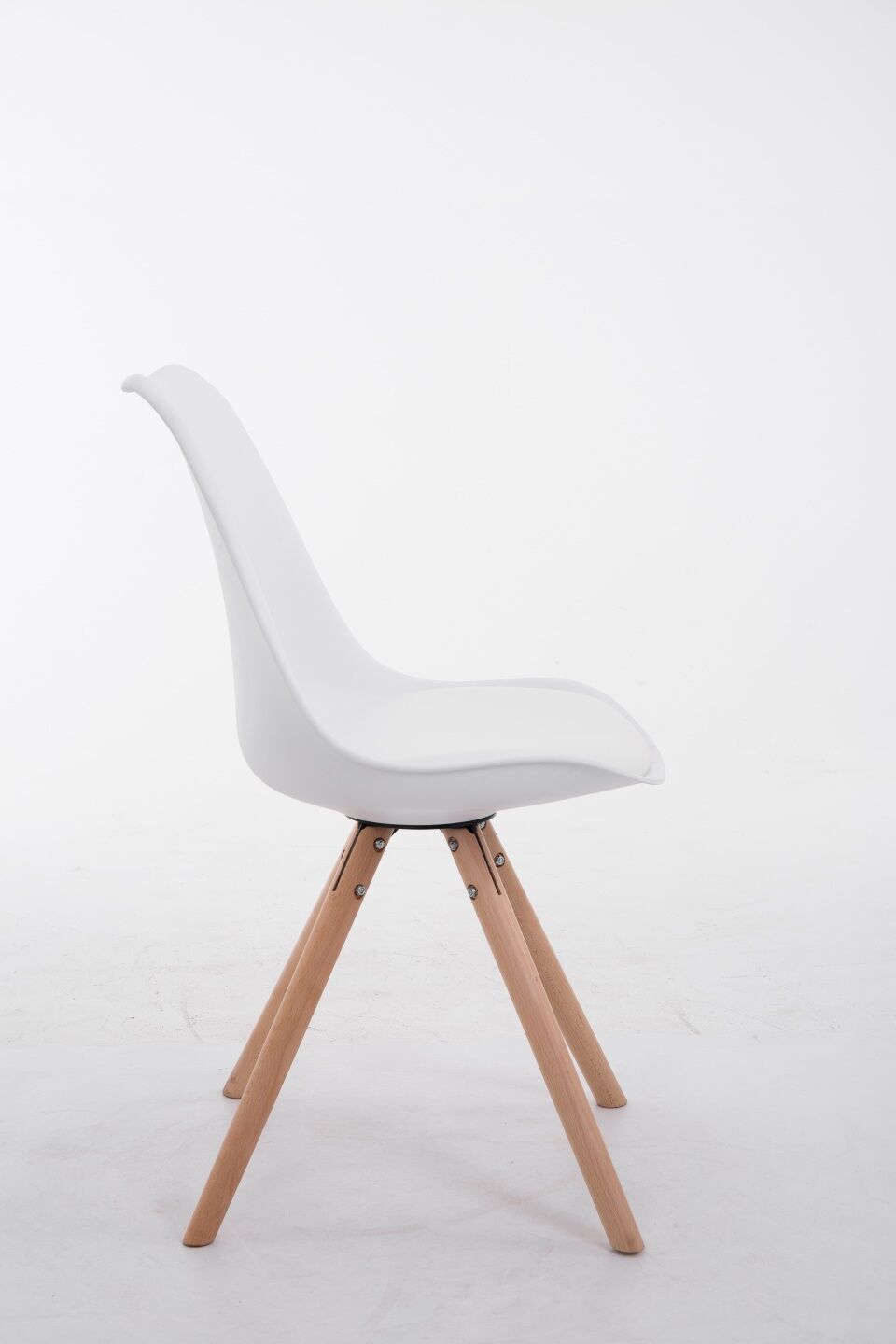 Besucherstuhl Toulouse Natura Rund, weiß