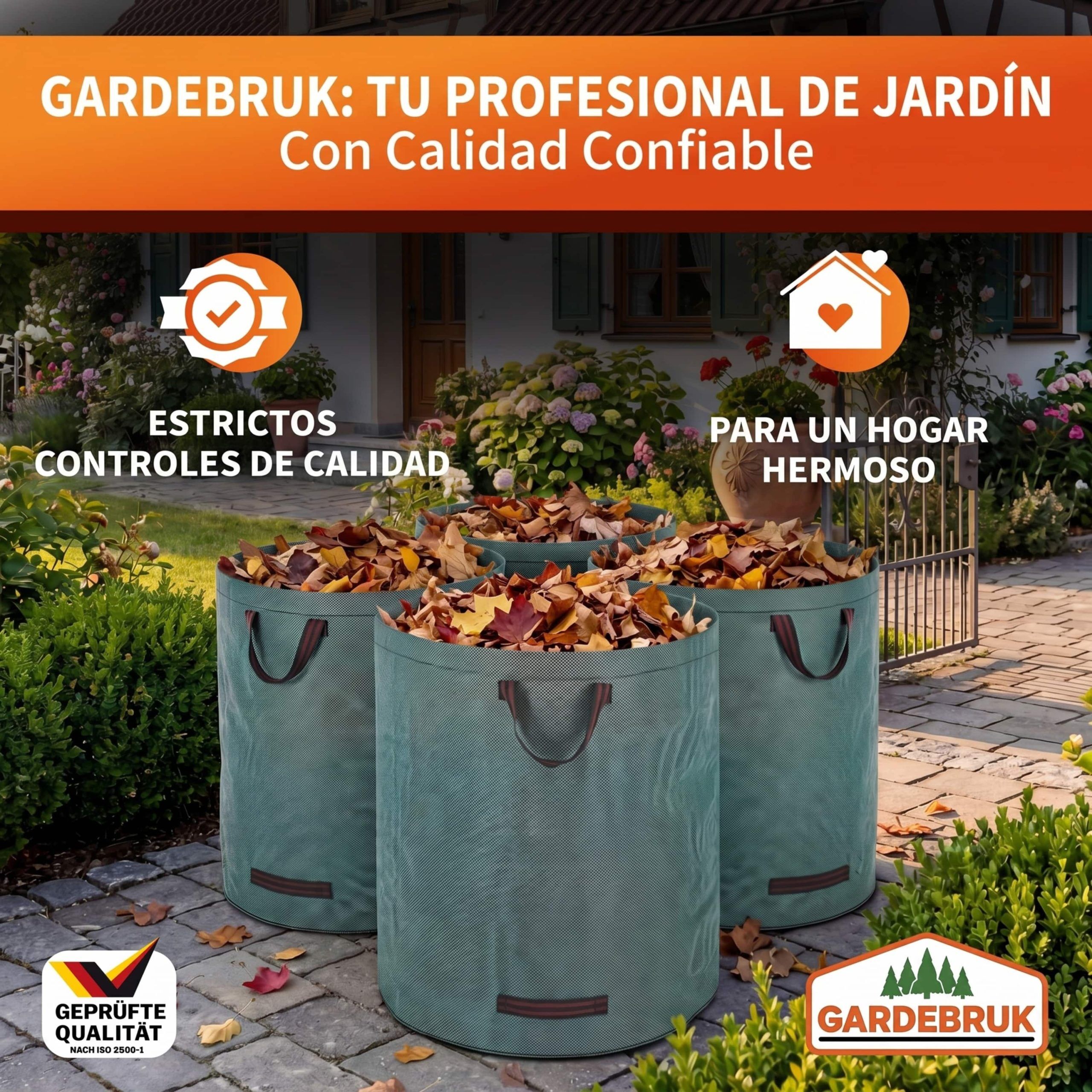 Gartenabfallsack 4er-Set Grün je 280 Liter