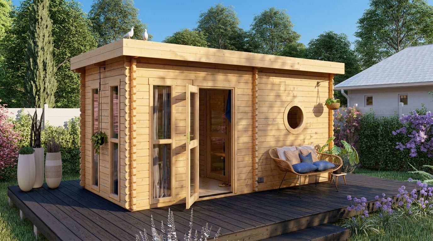 Saunahaus Trontheim 3 480 x 240cm mit Vorraum