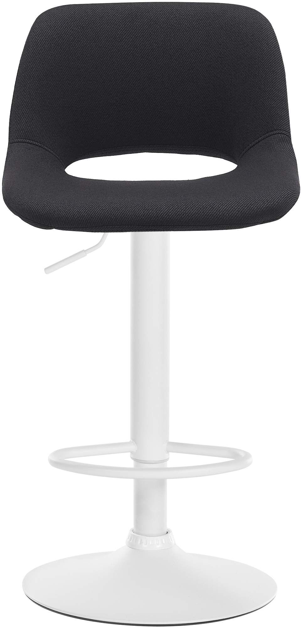 Barhocker Camden Stoff weiß, schwarz