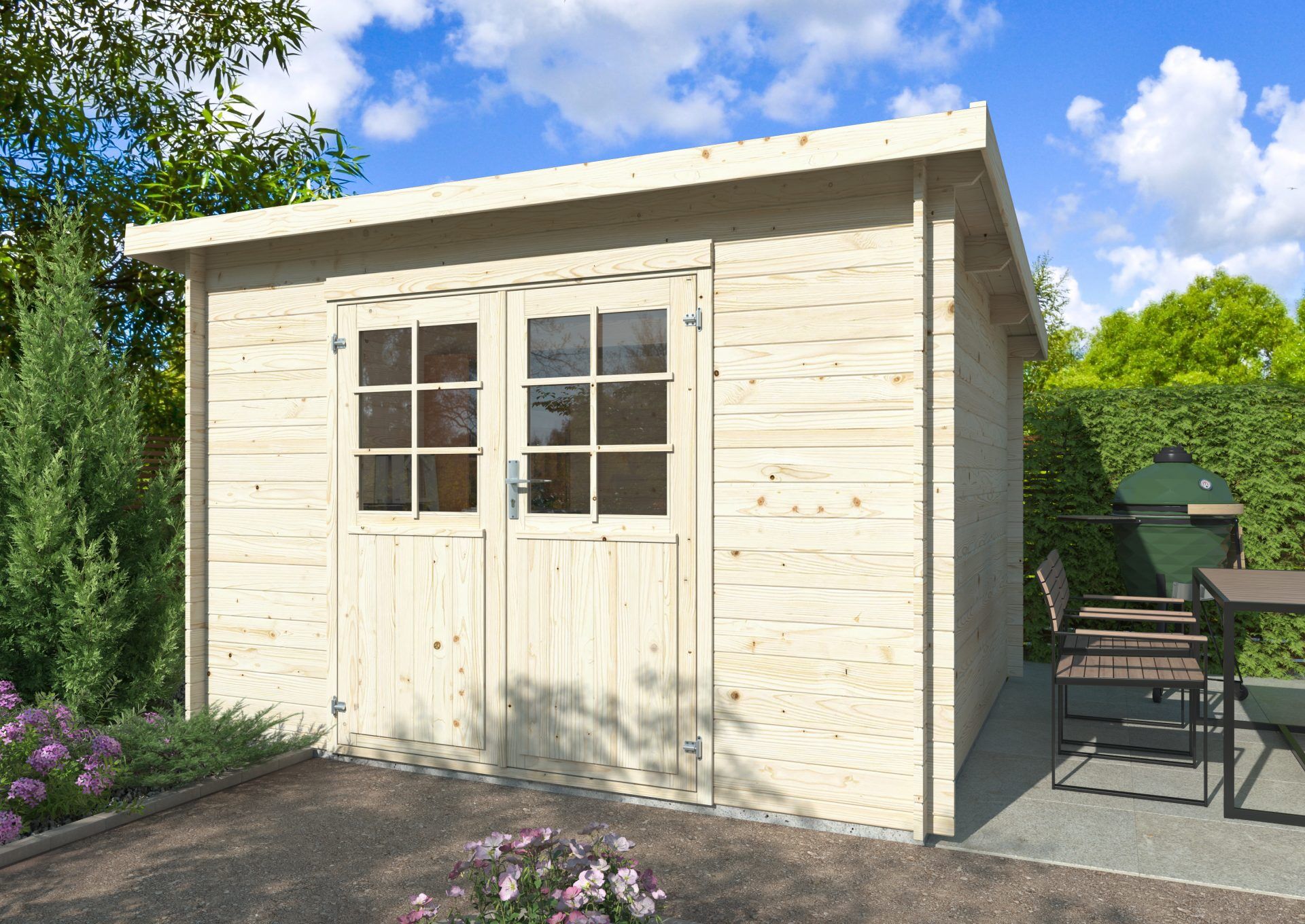 Pultdach Gartenhaus Aktion 63