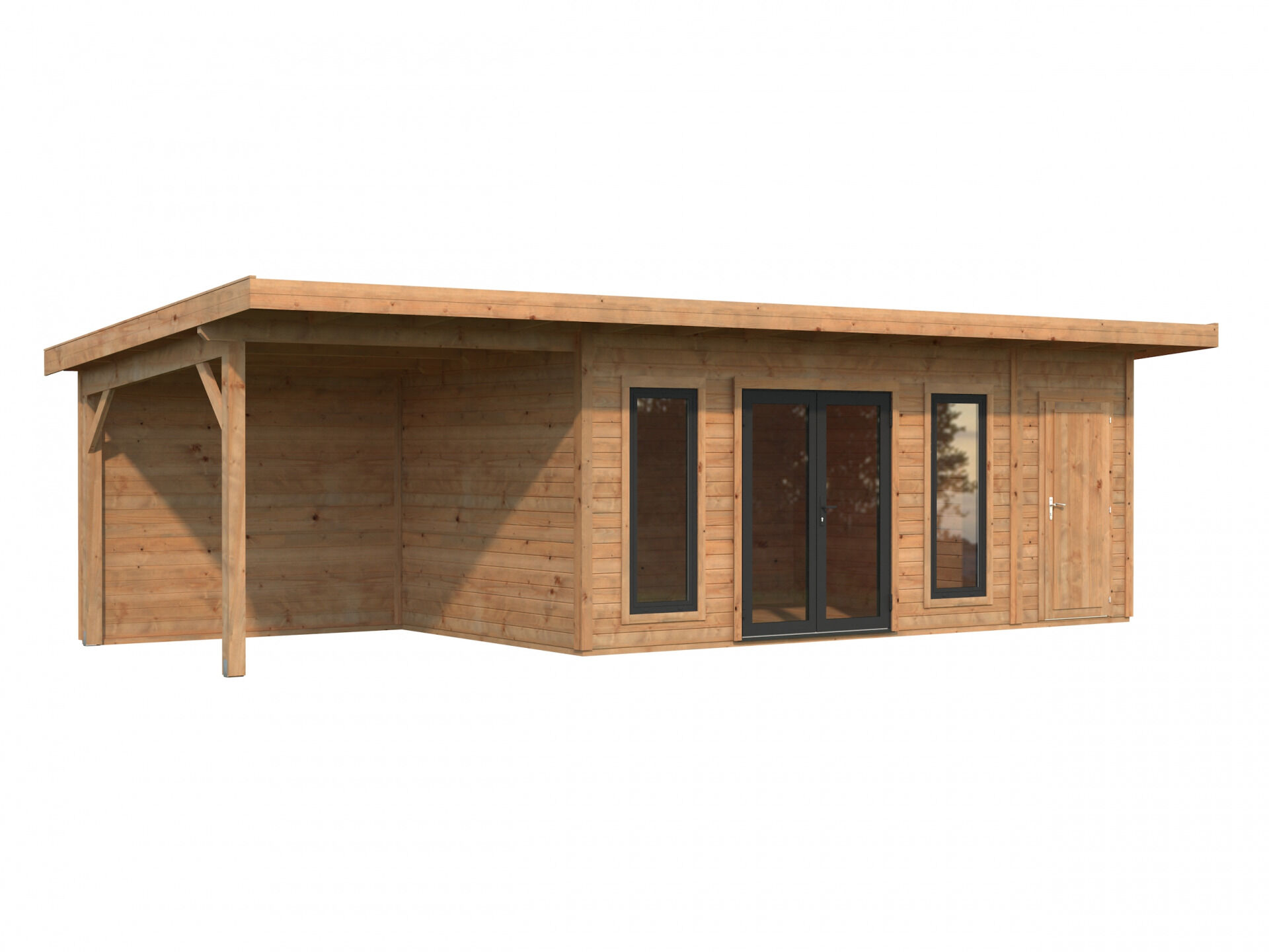 Palmako Pultdach Gartenhaus Aurelia 16,7+7,9 m²