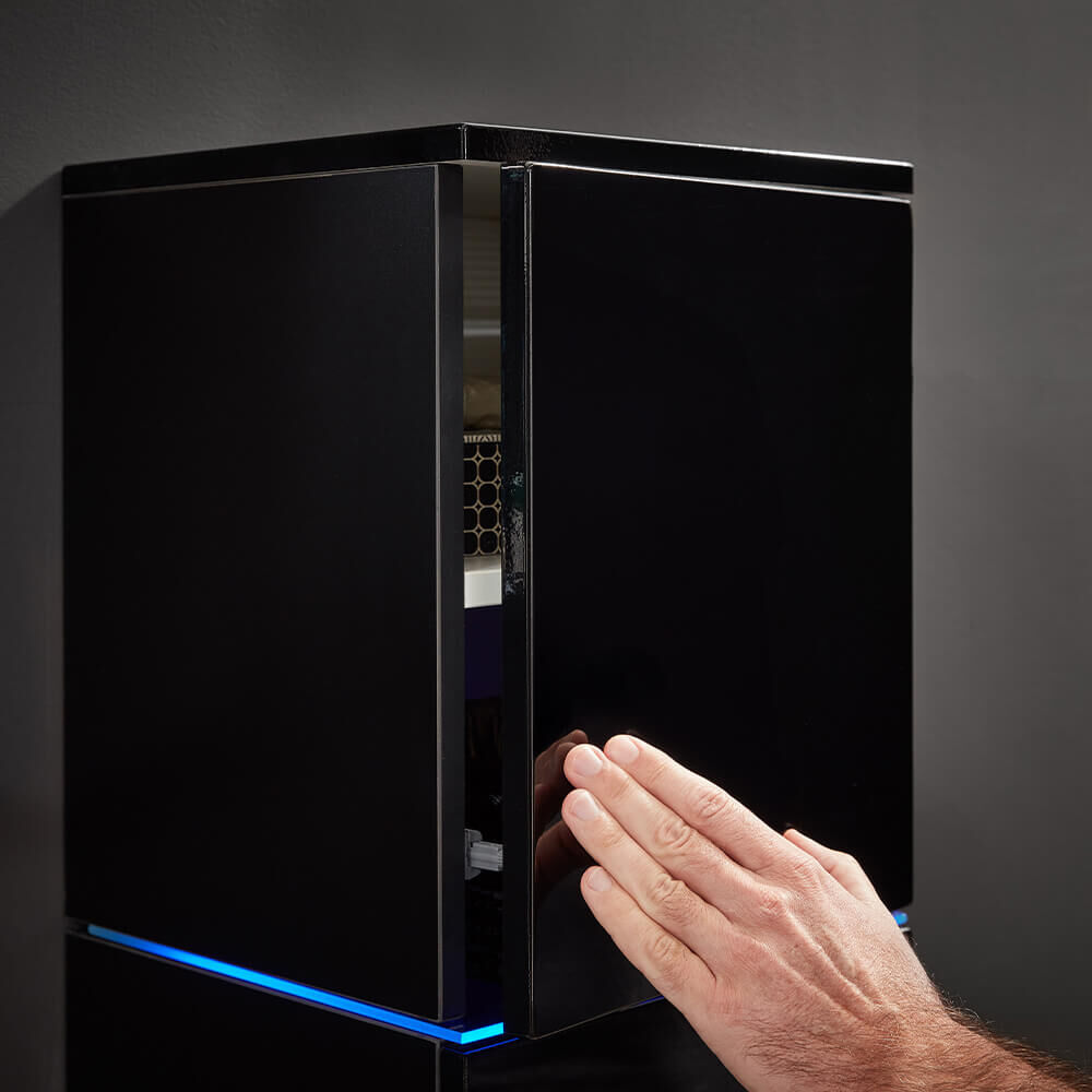 Badmöbel Komplettset WANGEROOGE BIG L - Schwarz Made in Germany