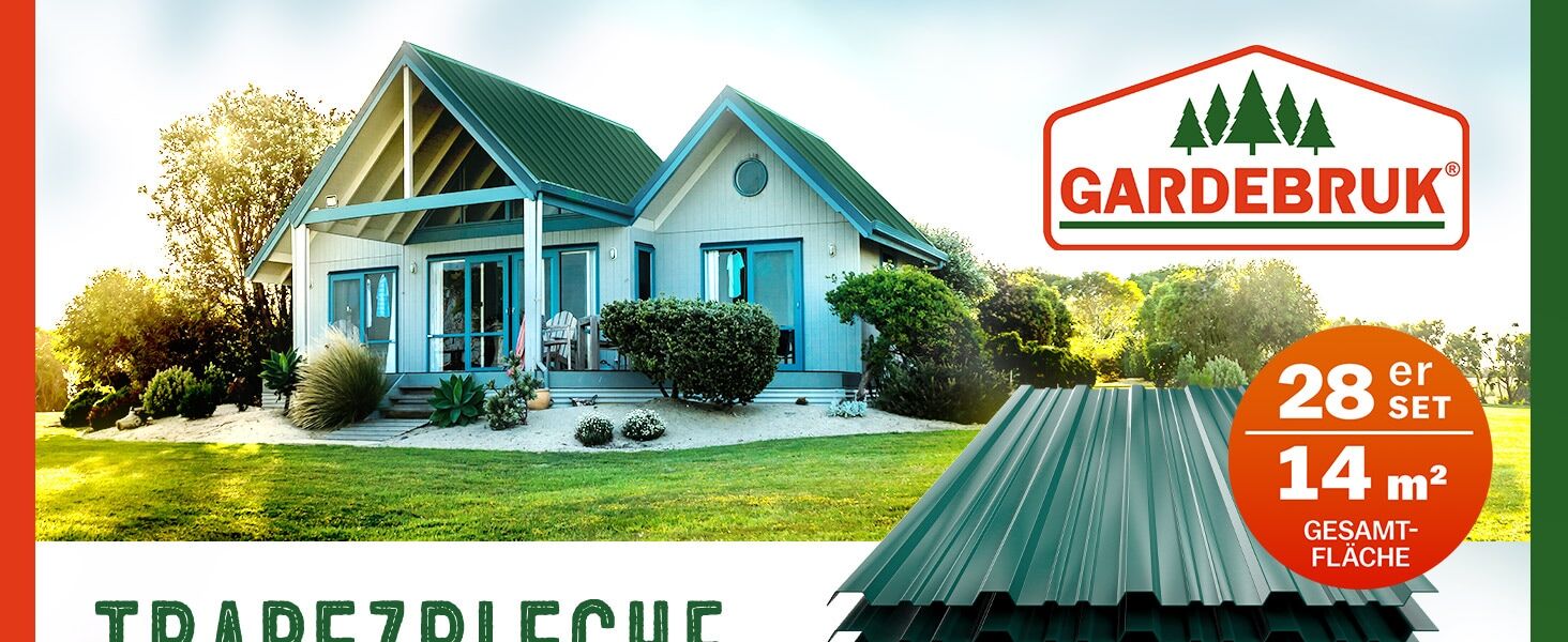 Trapezblech 28er-Set Grün 110x46cm 14m²