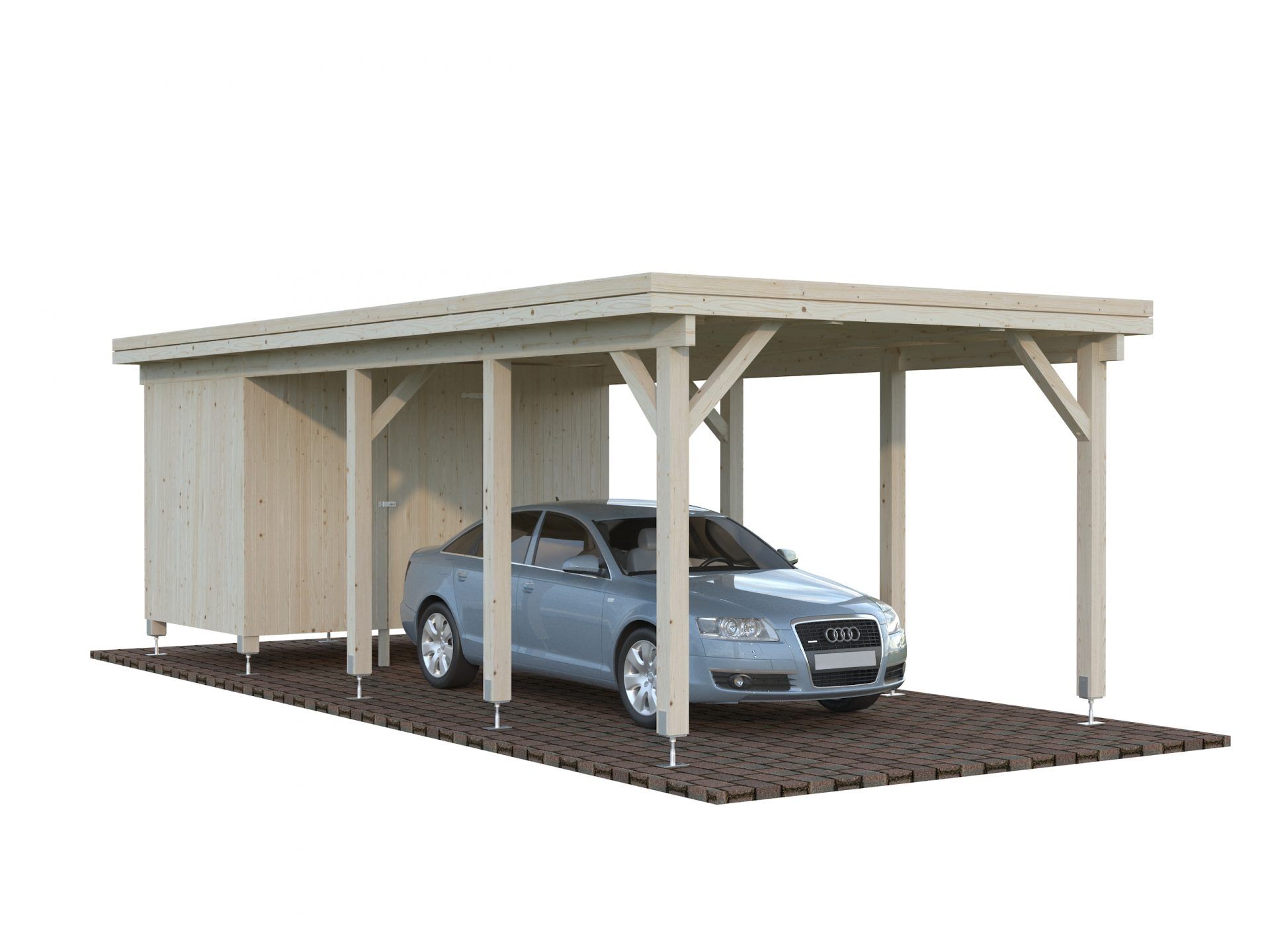 Palmako Carport Karl 23,1 m2 mit Geräteraum