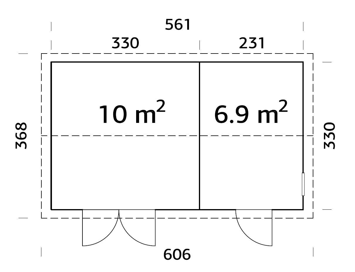 Palmako Gerätehaus Olaf 16,9 m²