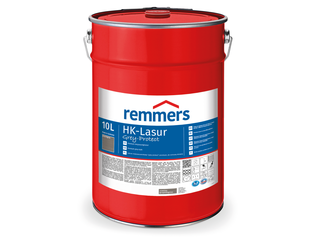 Remmers HK-Lasur Grey-Protect 10 l, silbergrau (RC-970)