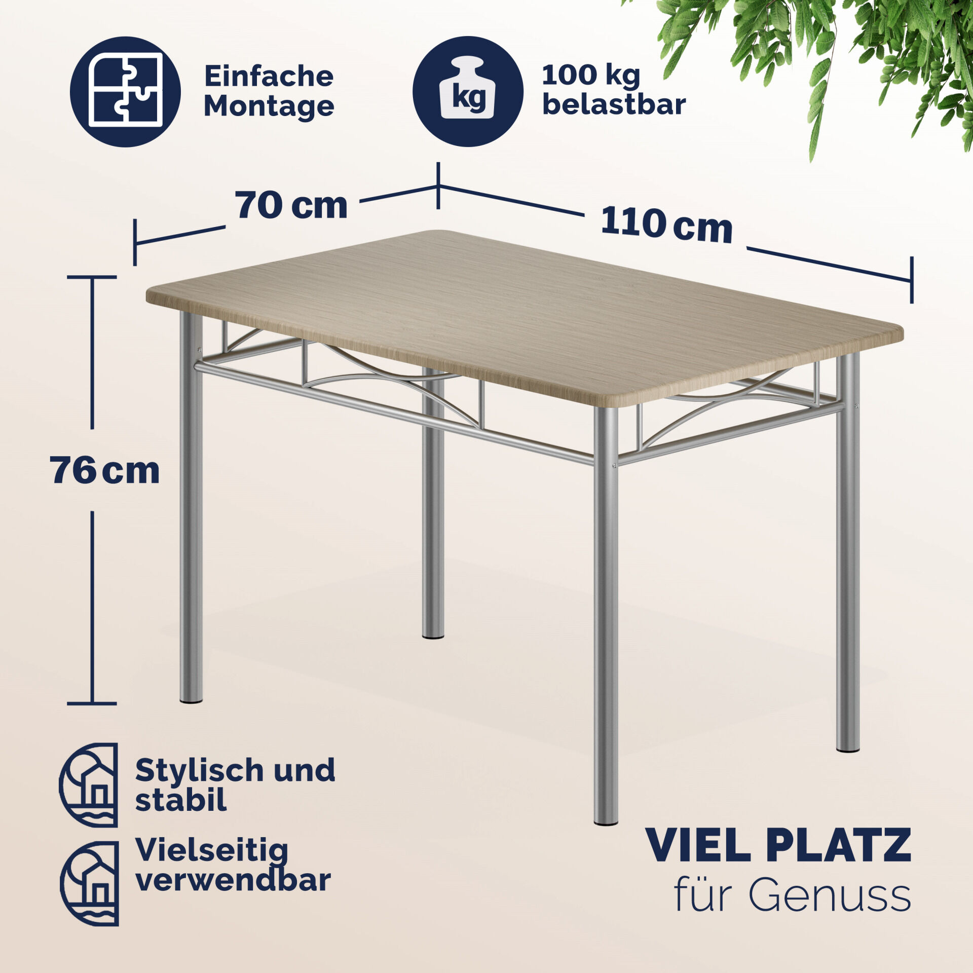 Sitzgruppe Paul 5-tlg Eiche