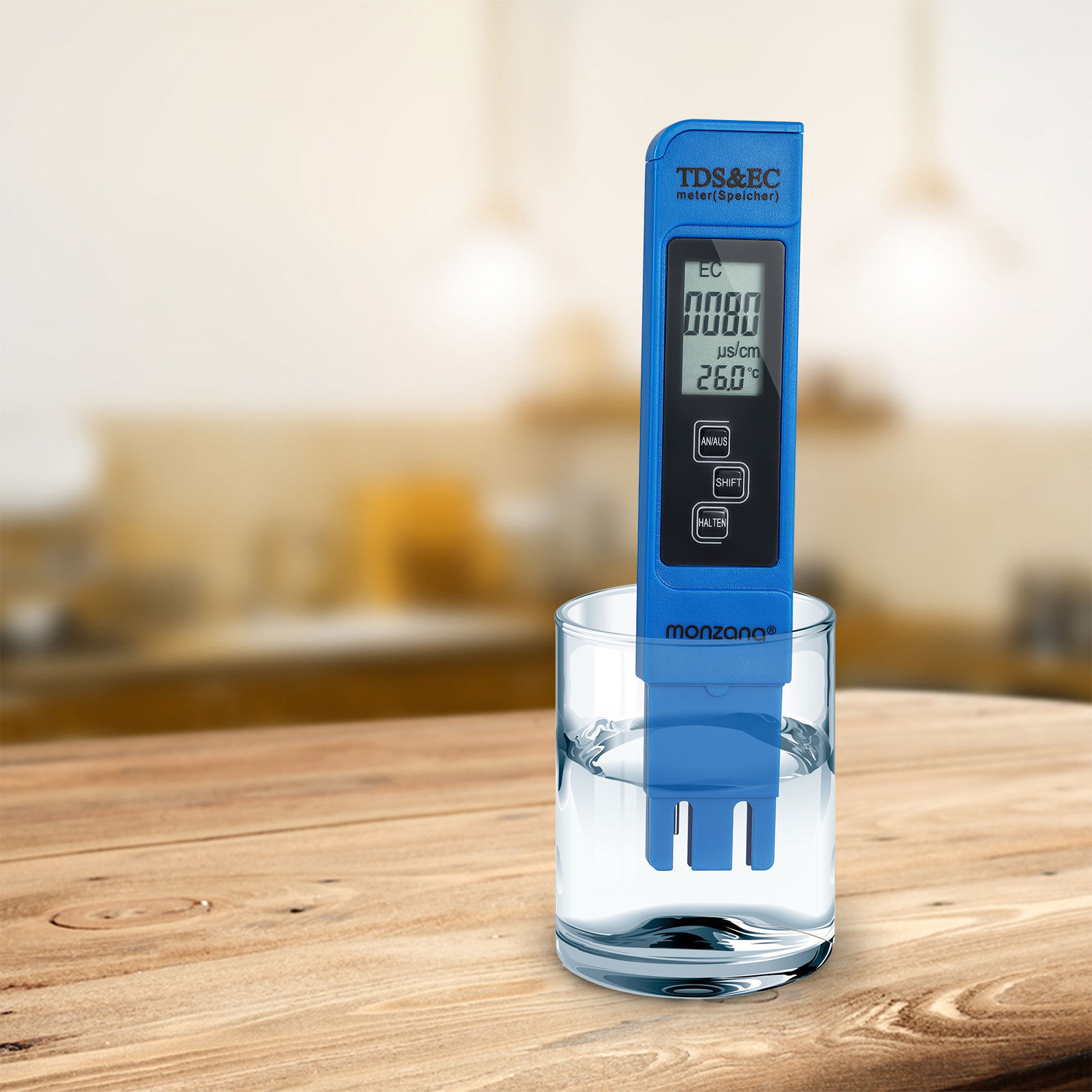 Digitaler Wassertester LCD Anzeige 3in1 TDS-, EC- und Temperaturmessgerät