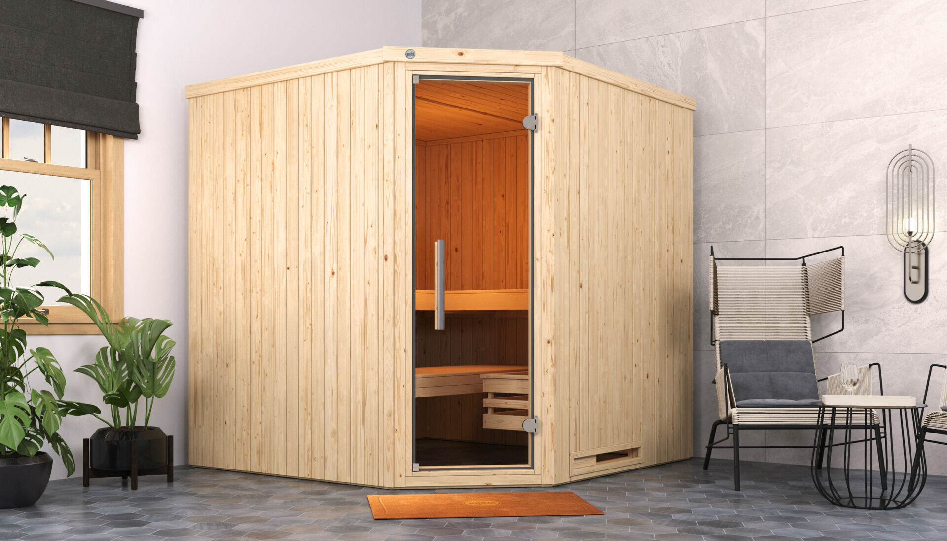 weka Elementsauna VARBERG 3, ohne Ofen, ohne Beleuchtung